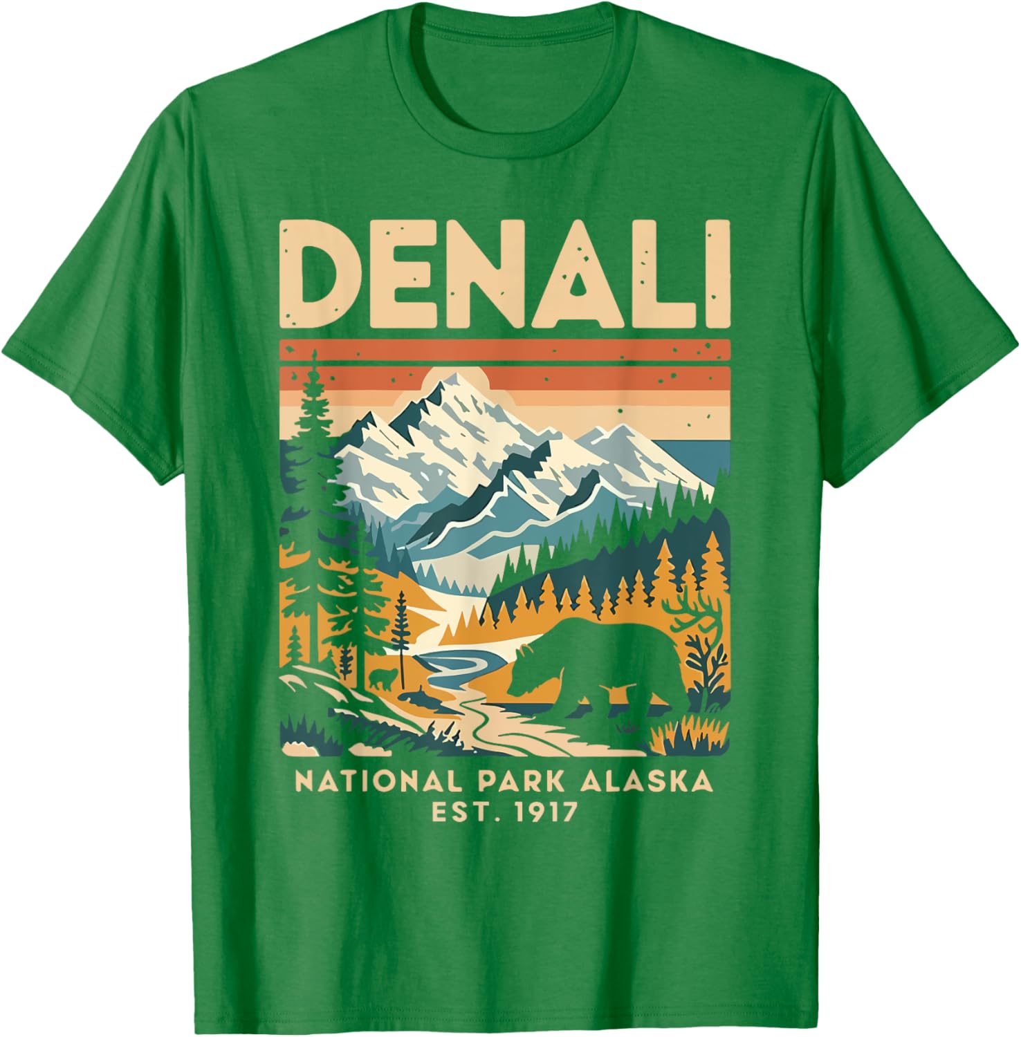 Vintage Denali National Park T-Shirt for All Ages - Men's, Women's, Kids' Apparel - 22
