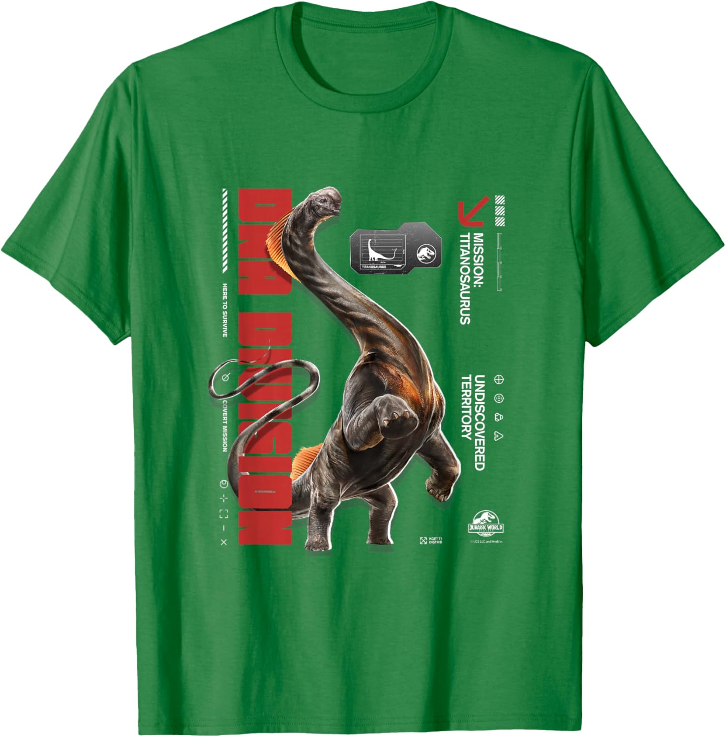 Jurassic World Rebirth Titanosaurus DNA Division T-Shirt for Dino Fans - 12
