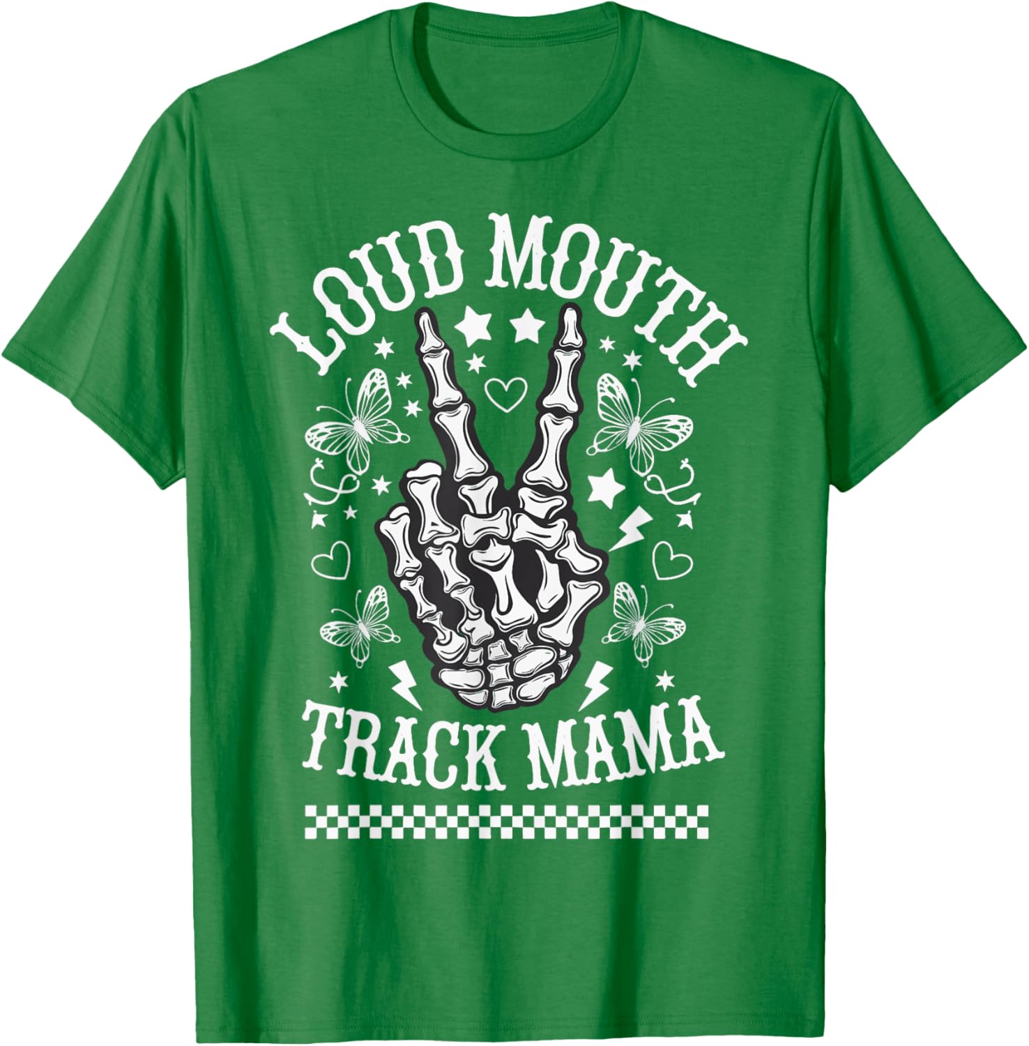 Fun Loud Mouth Track Mama T-Shirt for Stylish Moms on the Go - 10