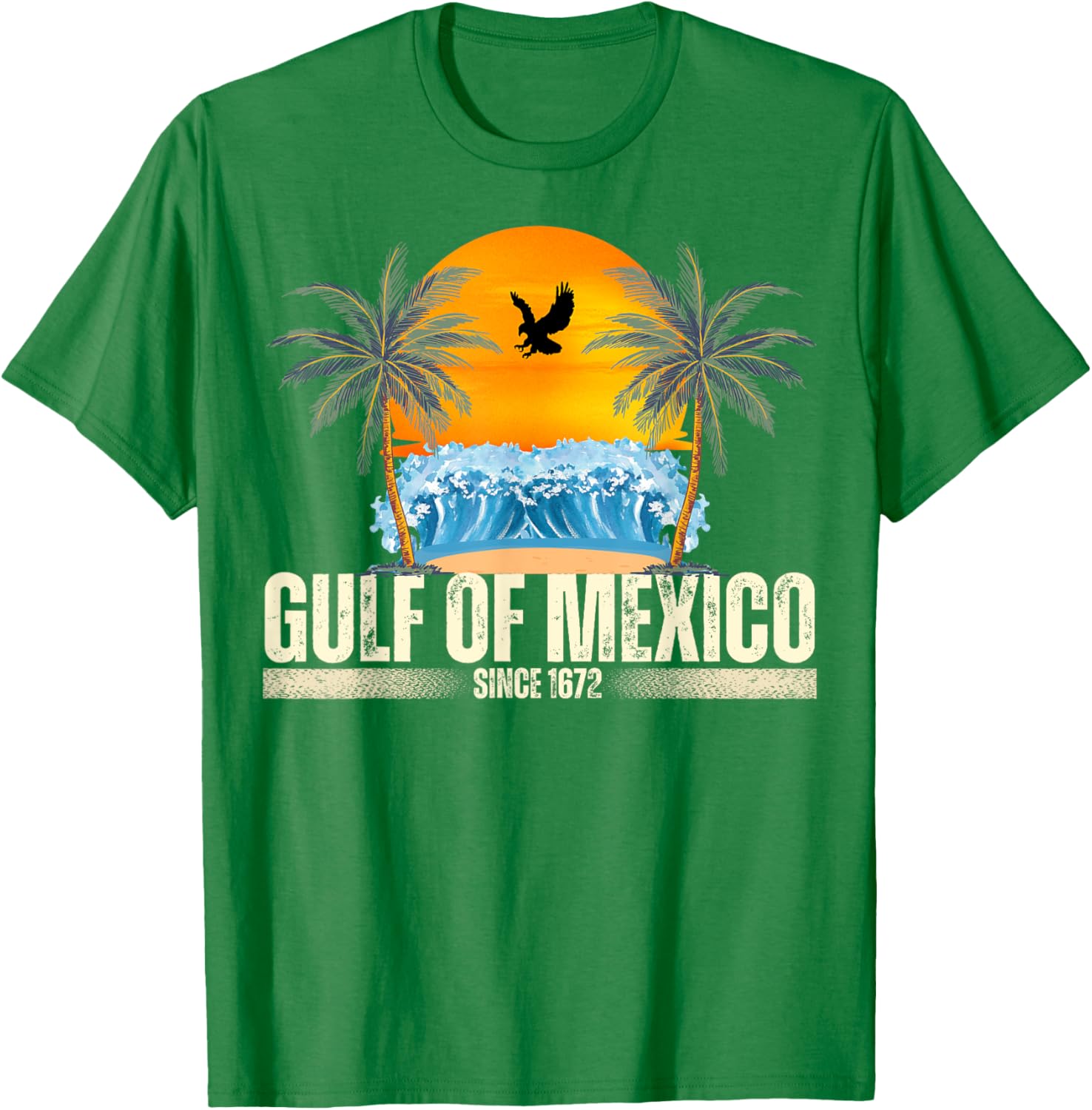 Vintage Gulf of Mexico Beach T-Shirt Since 1672 Retro Style Clothing - 1