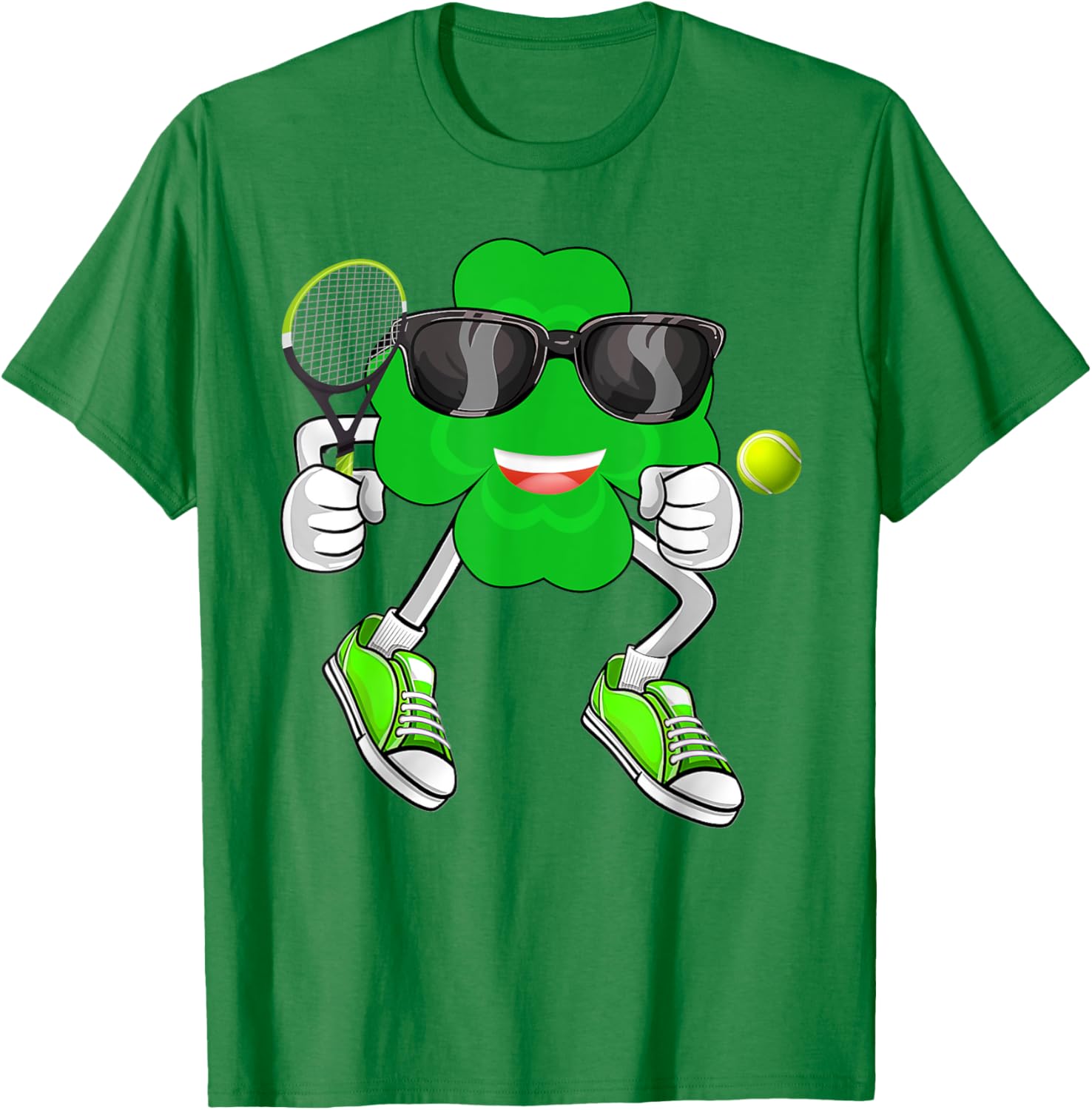 Shamrock Tennis Leprechaun Hat St. Patrick's Day T-Shirt for Boys - 16