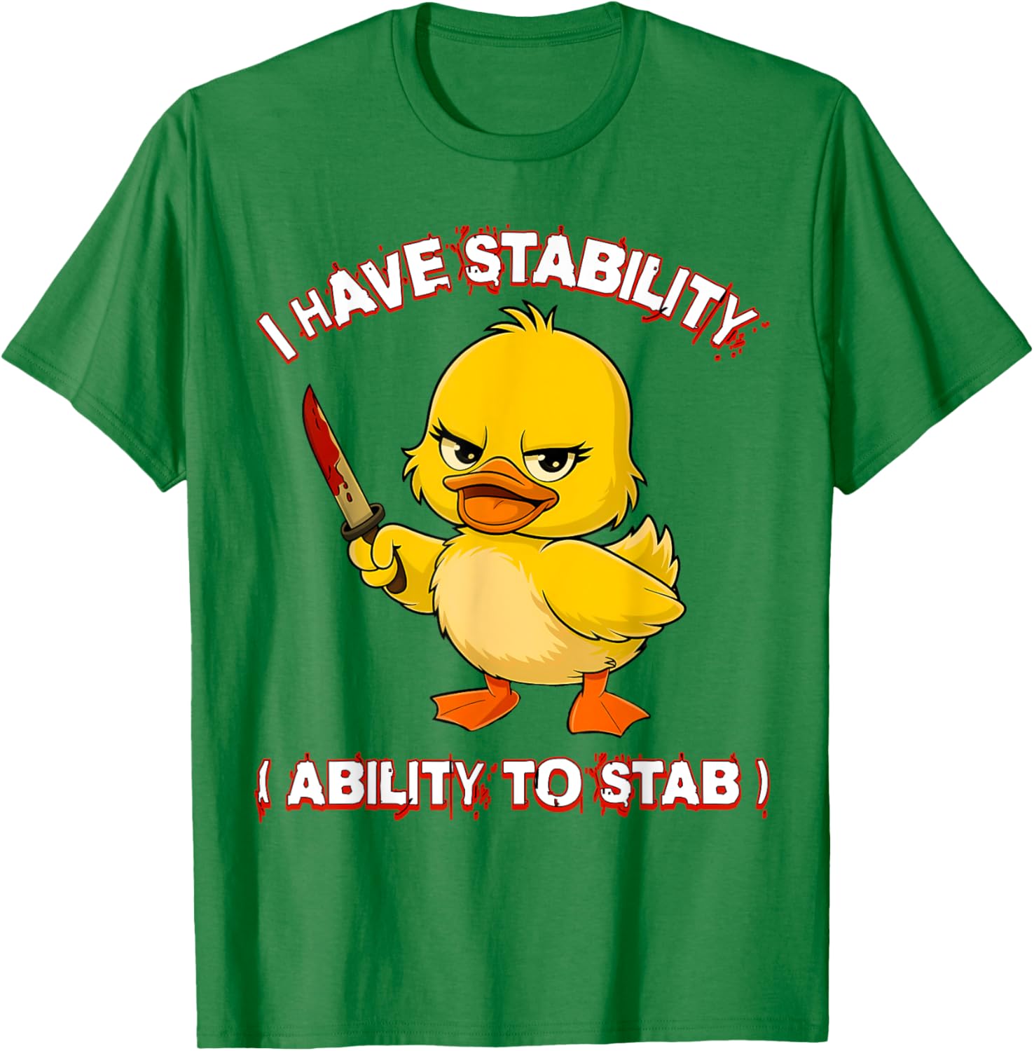 Funny Sarcastic Stability Ability Duck Meme T-Shirt for Unique Style - 26