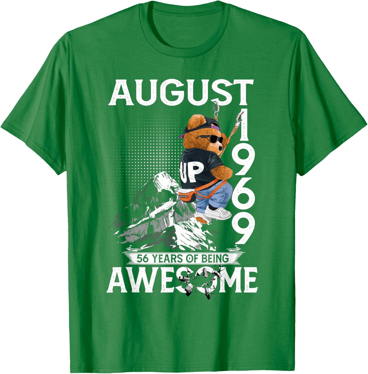 56th Birthday Bear Legends August 1969 T-Shirt for Men Gifts - 12