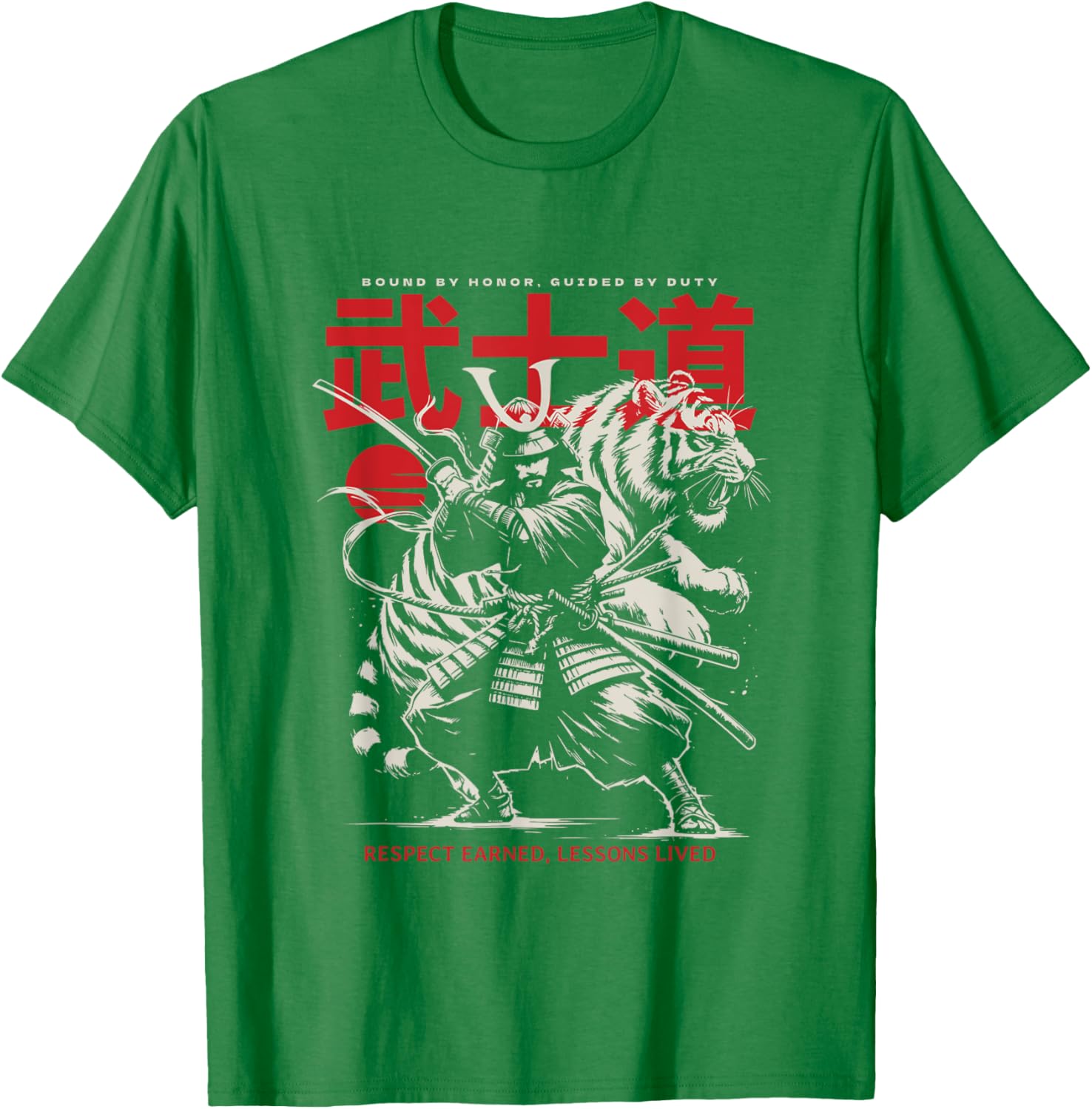 Samurai Tiger Bushido Oni Ronin Warrior T-Shirt for Unique Style - 4