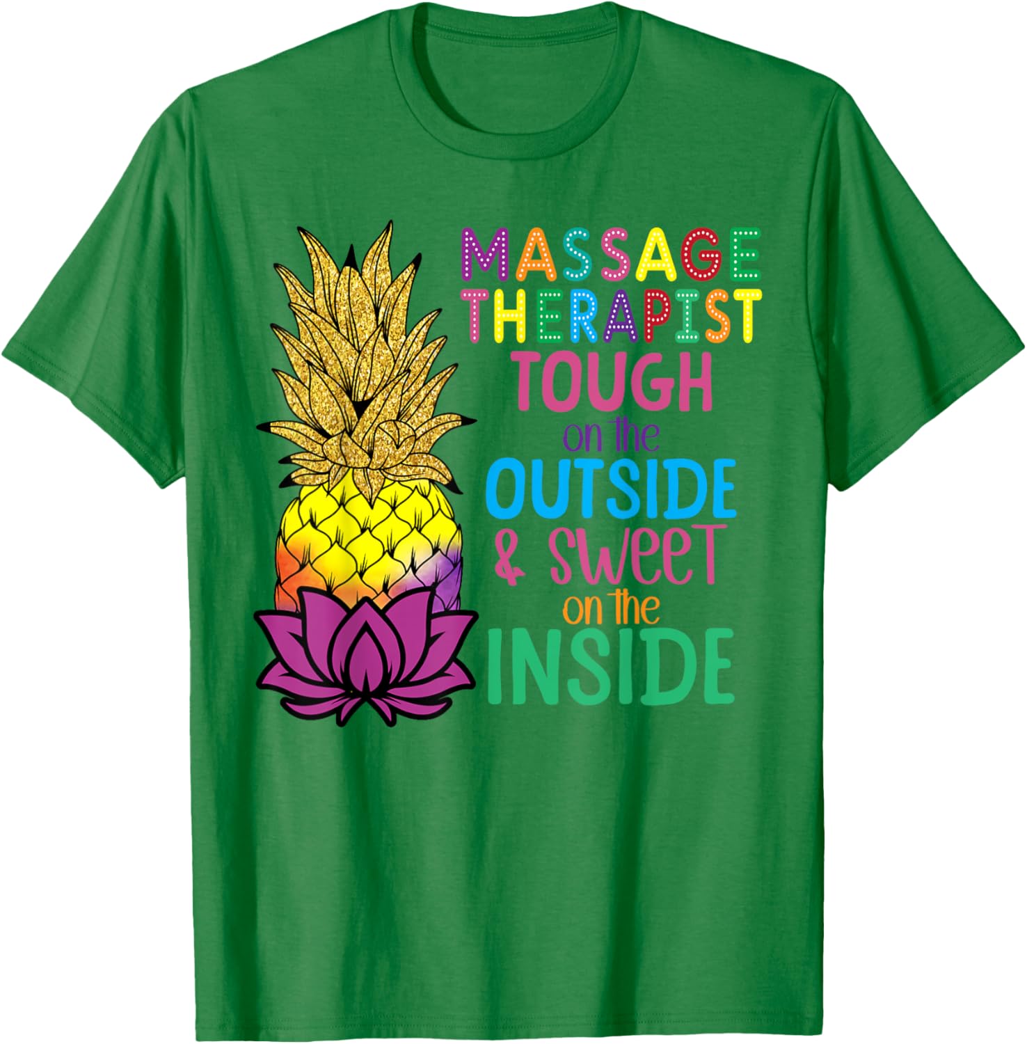 Pineapple Massage T-Shirt for Licensed Therapists - Fun & Stylish Wear - 10