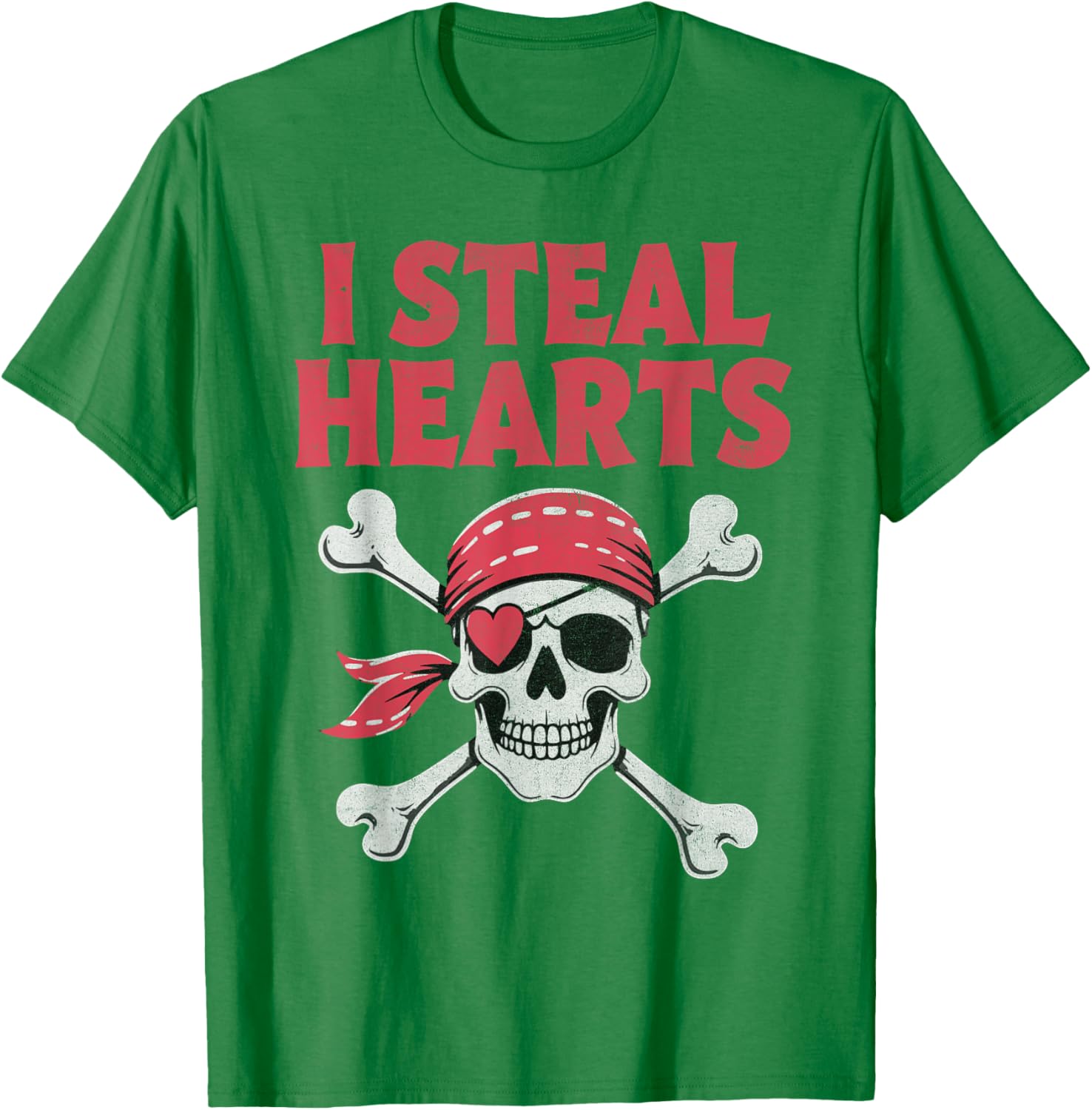 I Steal Hearts Pirate Skull T-Shirt for Kids - Perfect Valentine's Gift - 4