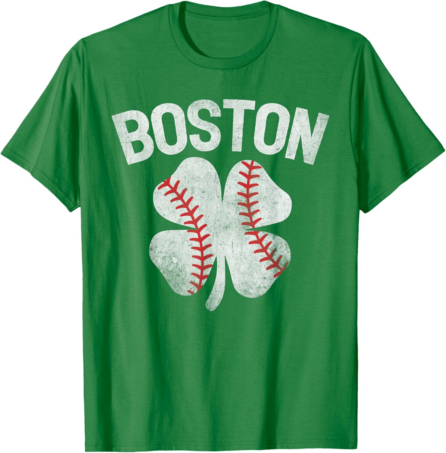 Boston St Patrick's Day Shamrock Clover Baseball T-Shirt for Celebrations - 19