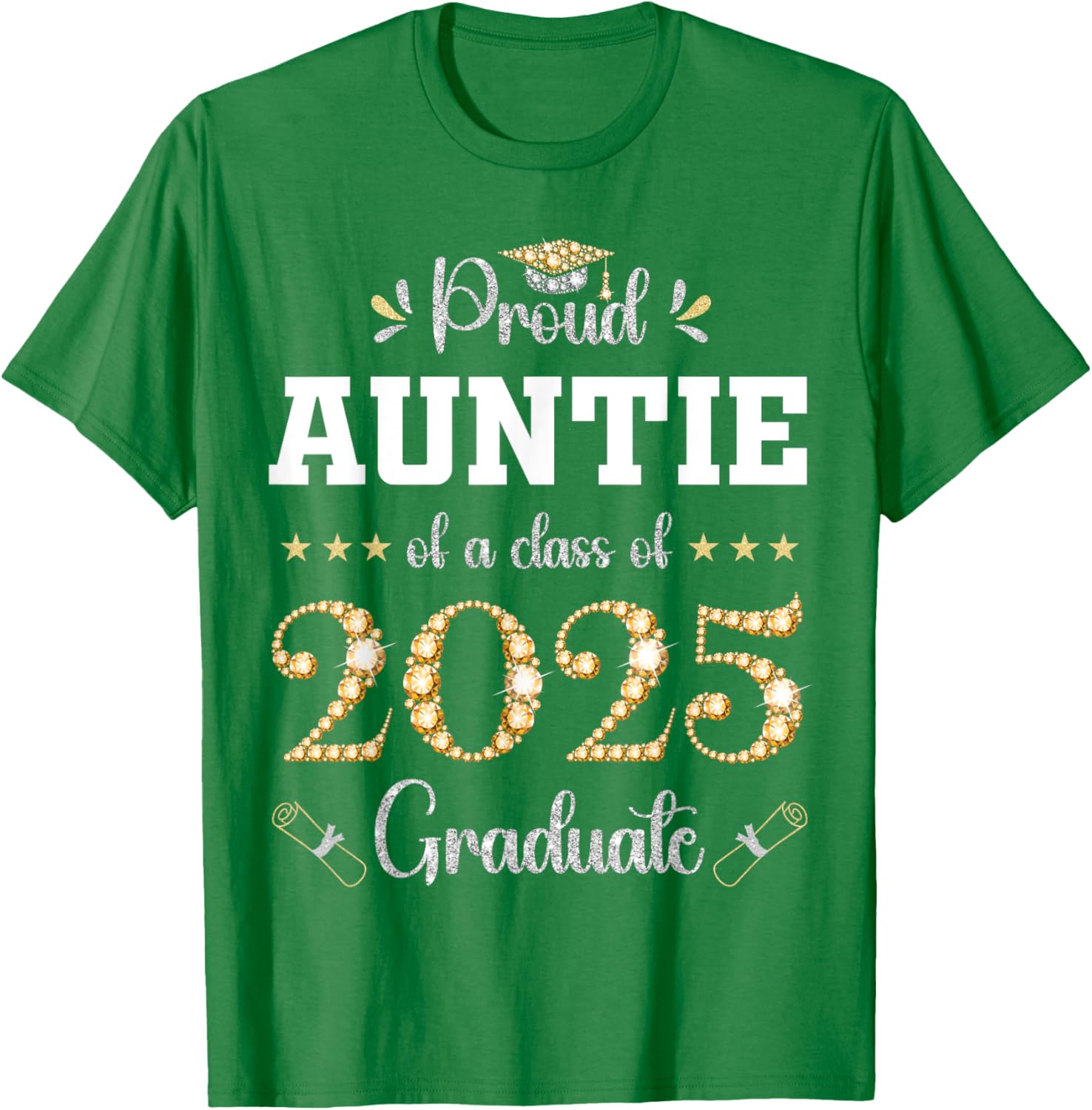 Proud Auntie of 2025 Graduate Graduation T-Shirt for Celebrating Achievements - 19