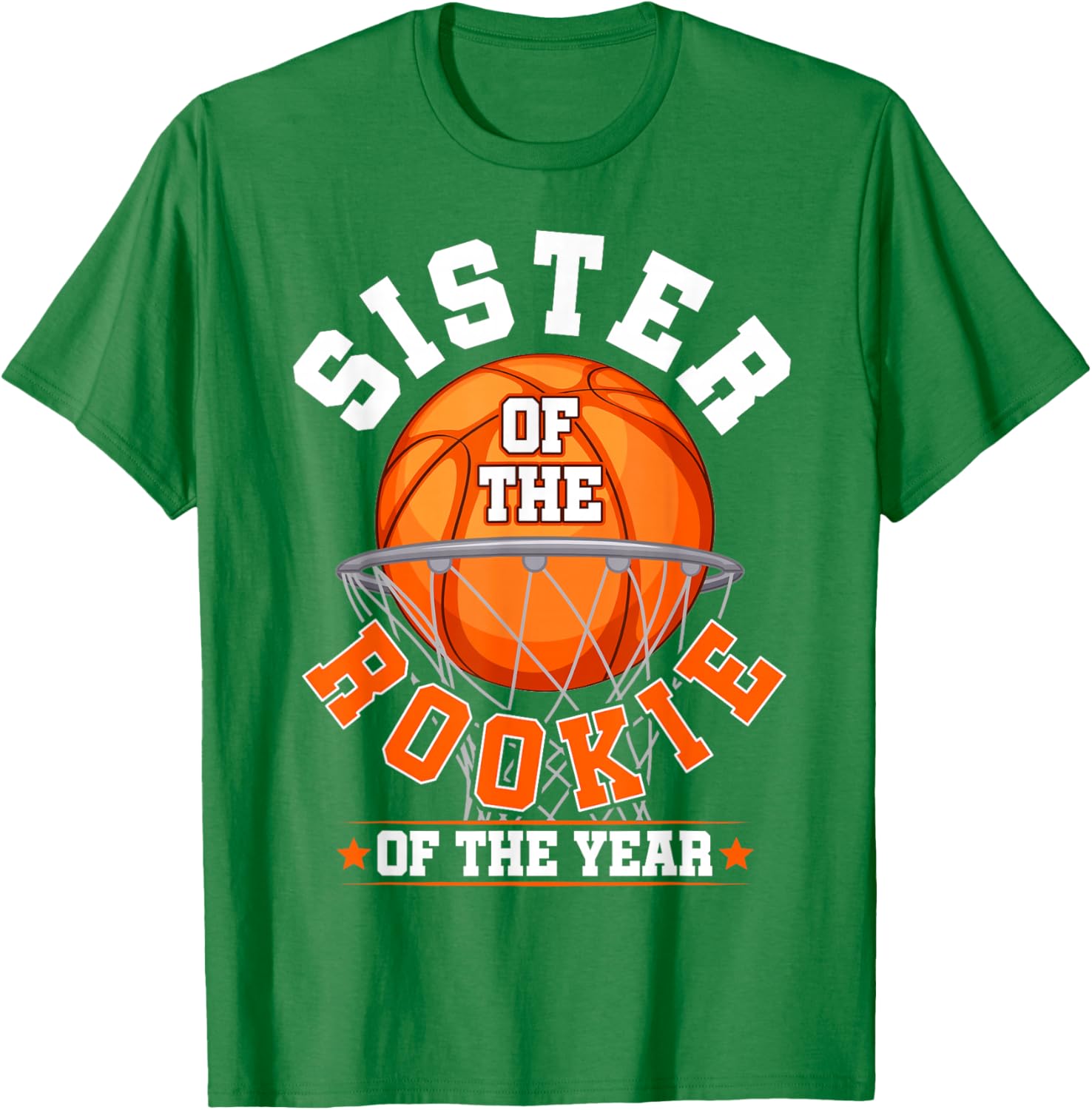 Adorable Sister of Rookie 1st Birthday Basketball Family Matching T-Shirt - 26