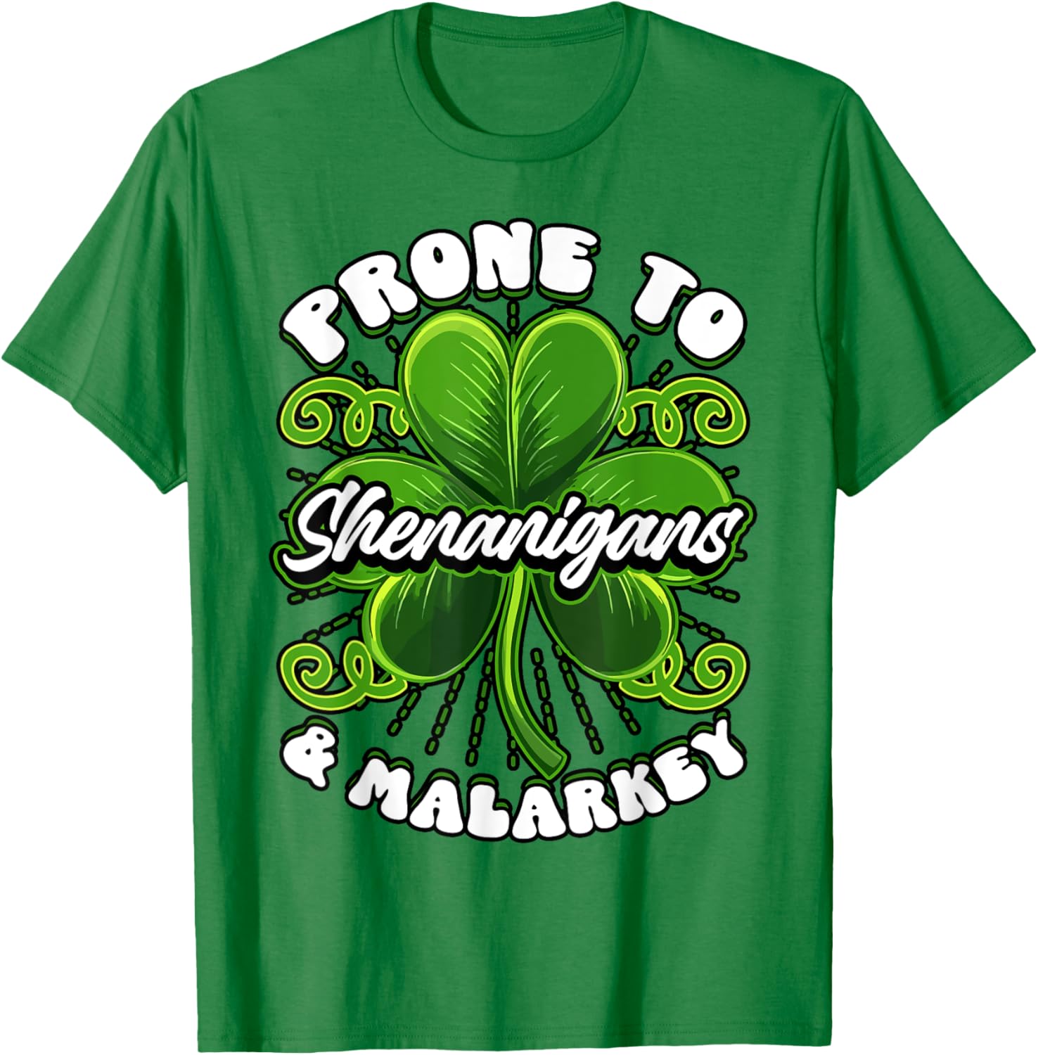 Prone To Shenanigans Shamrock St Patrick's Day T-Shirt for Fun Lovers - 2