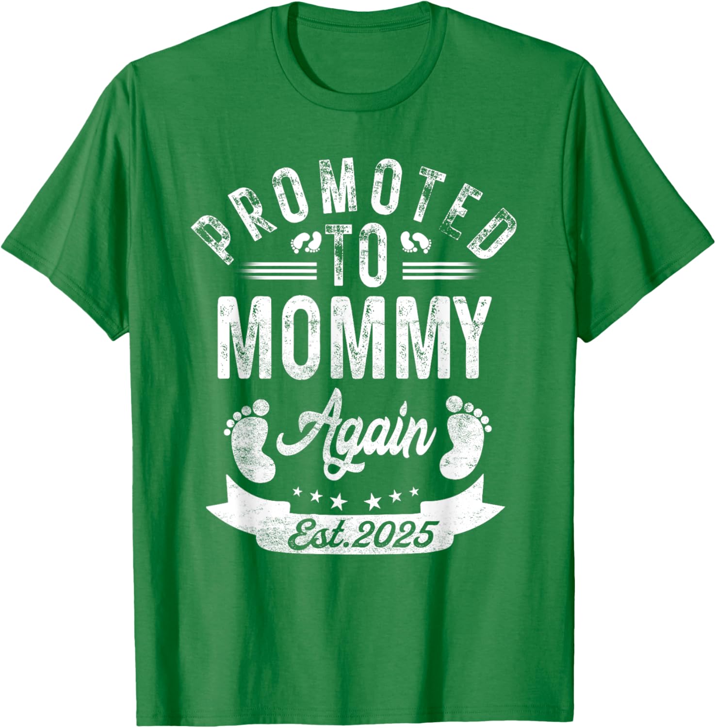 Promoted To Mommy Again EST 2025 Cute Pregnancy Announcement T-Shirt - 10