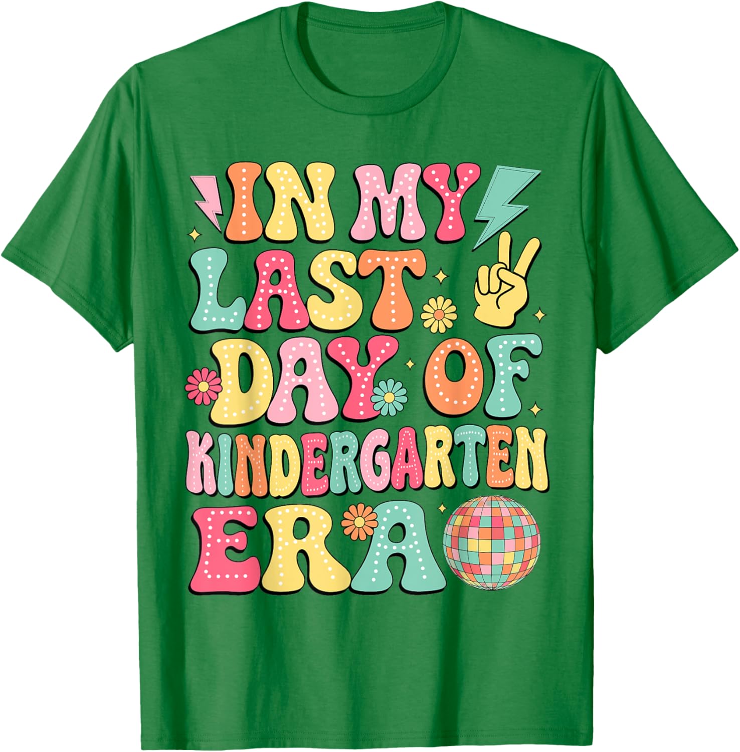 Groovy Last Day of Kindergarten T-Shirt for Fun Graduation Celebrations - 2