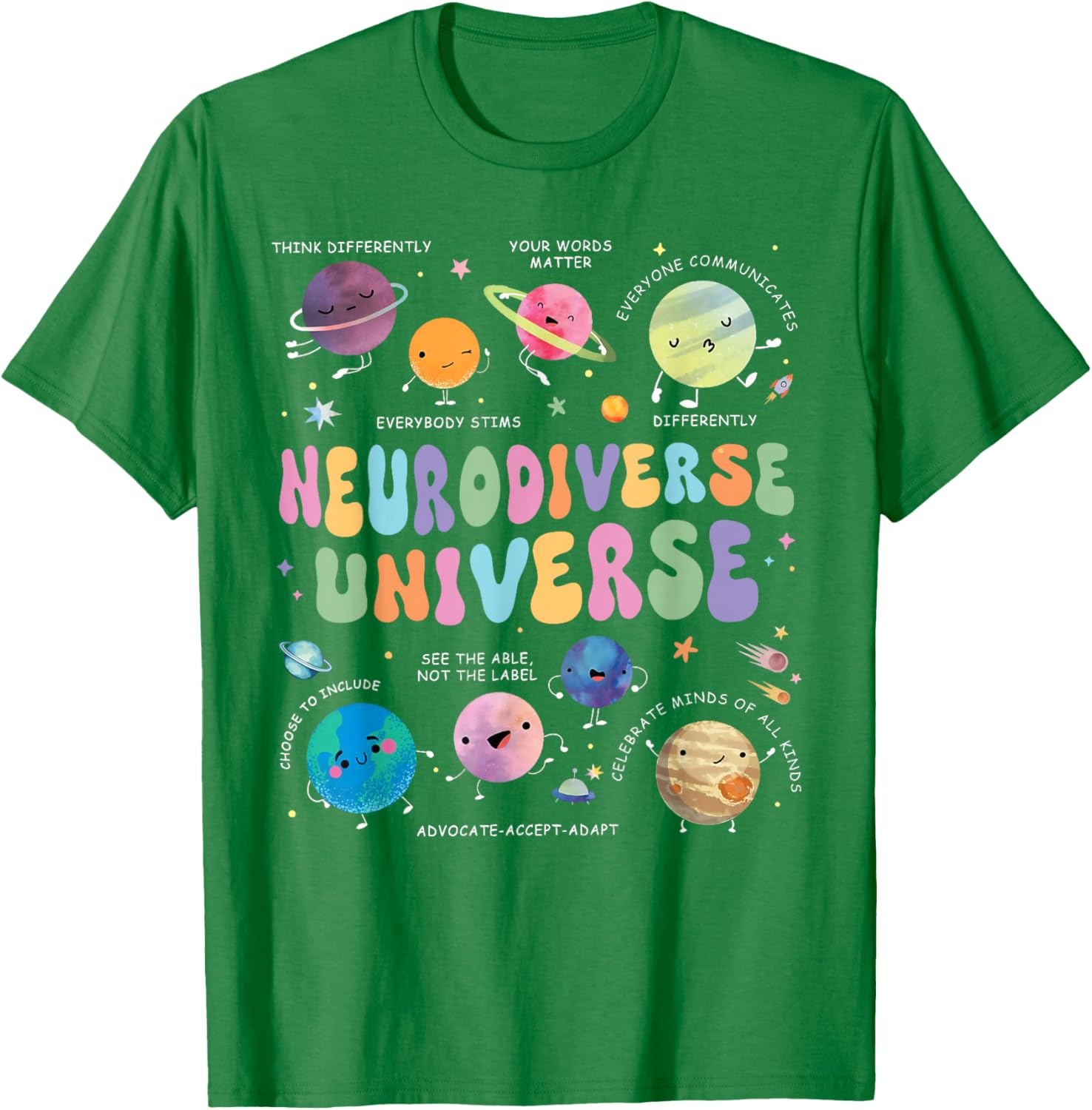 Neurodiverse Universe Autism Awareness T-Shirt for Understanding and Acceptance - 12