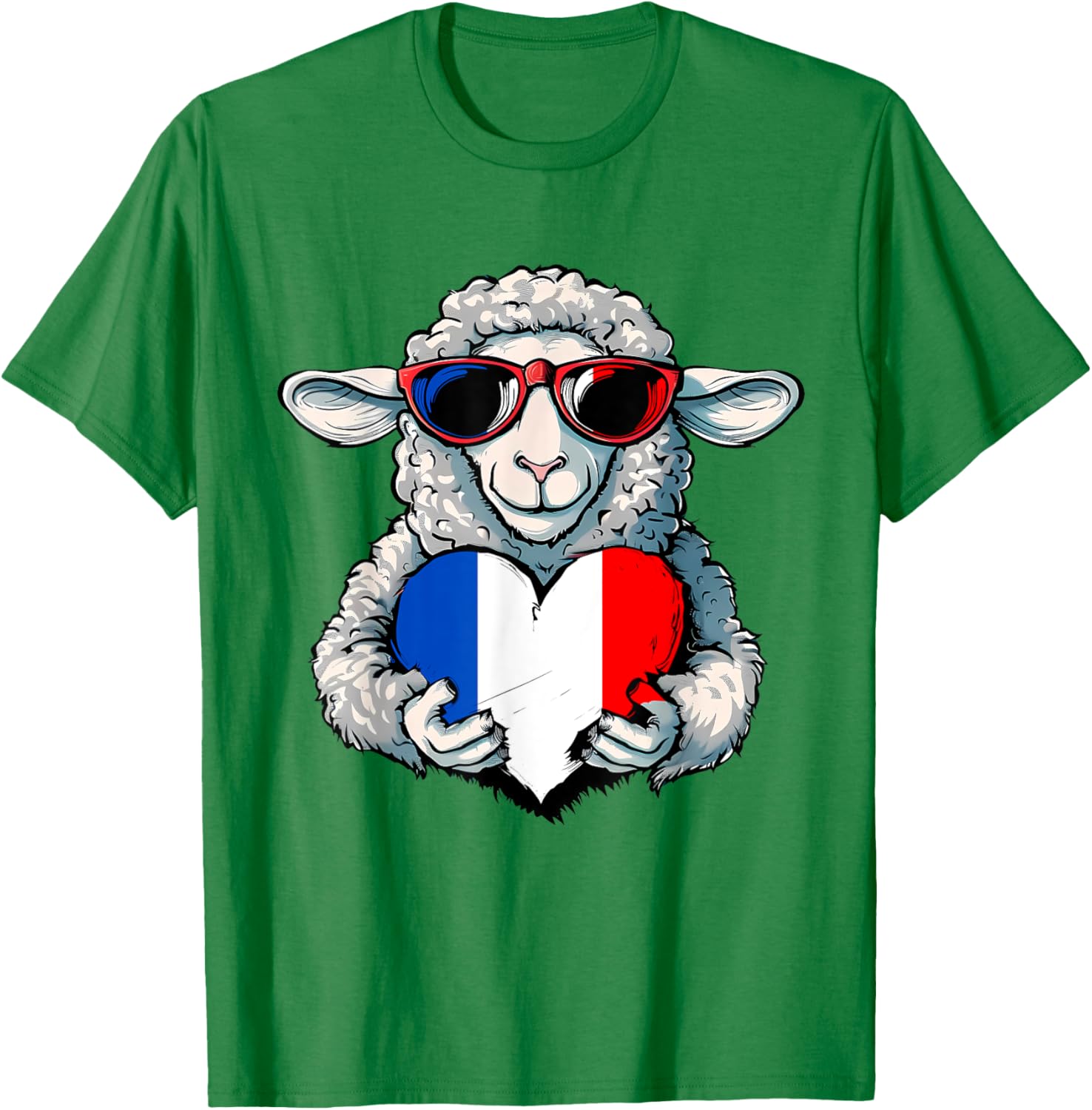 French Pride T-Shirt with France Flag and Sheep Design for Stylish Wear - 26