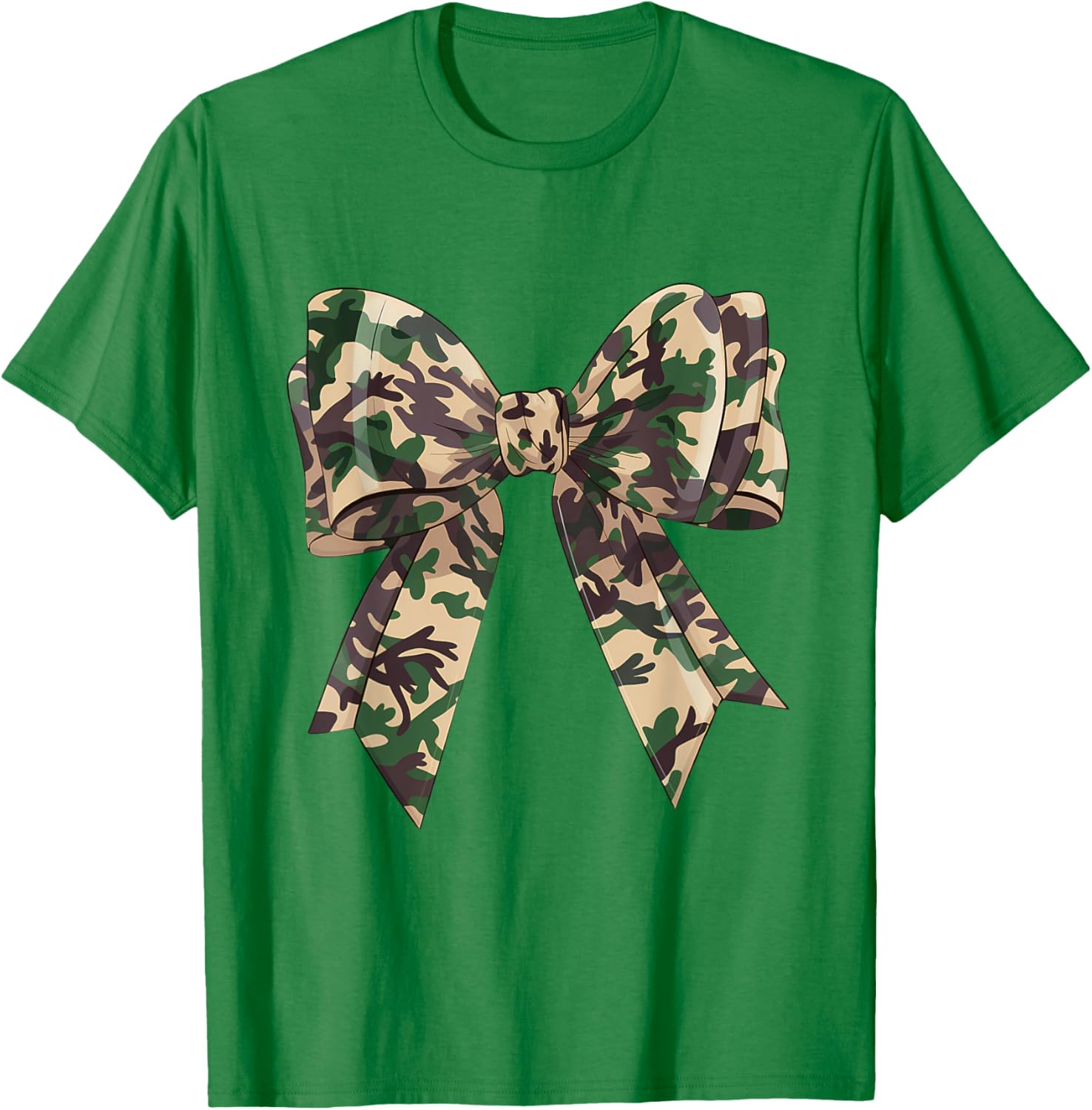 Chic Camouflage Bow Coquette T-Shirt for Hunting Women and Girls - 27