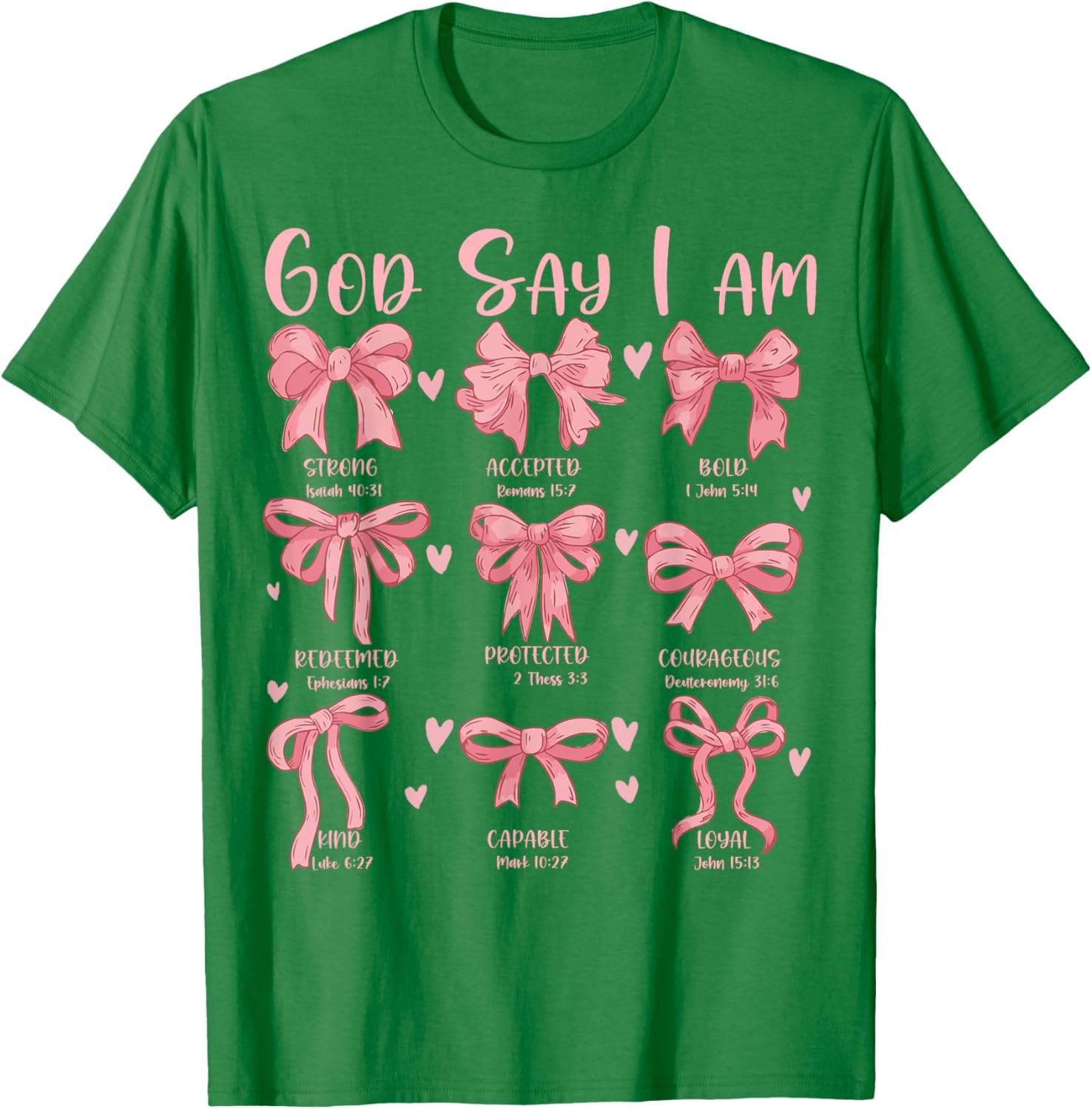 Cute Coquette Bow Christian Girls T-Shirt with Jesus for Church Wear - 12
