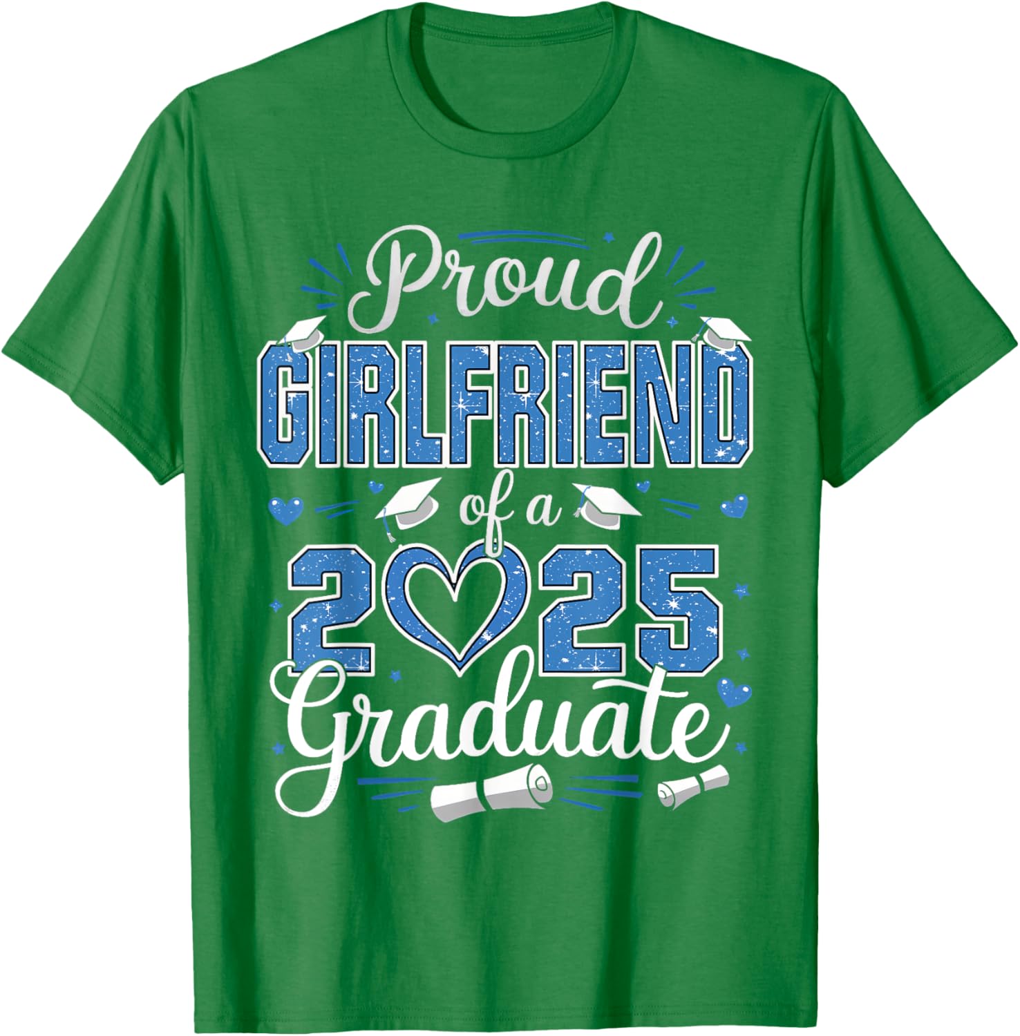 Proud Girlfriend Class of 2025 Graduate Senior T-Shirt for Her - 3