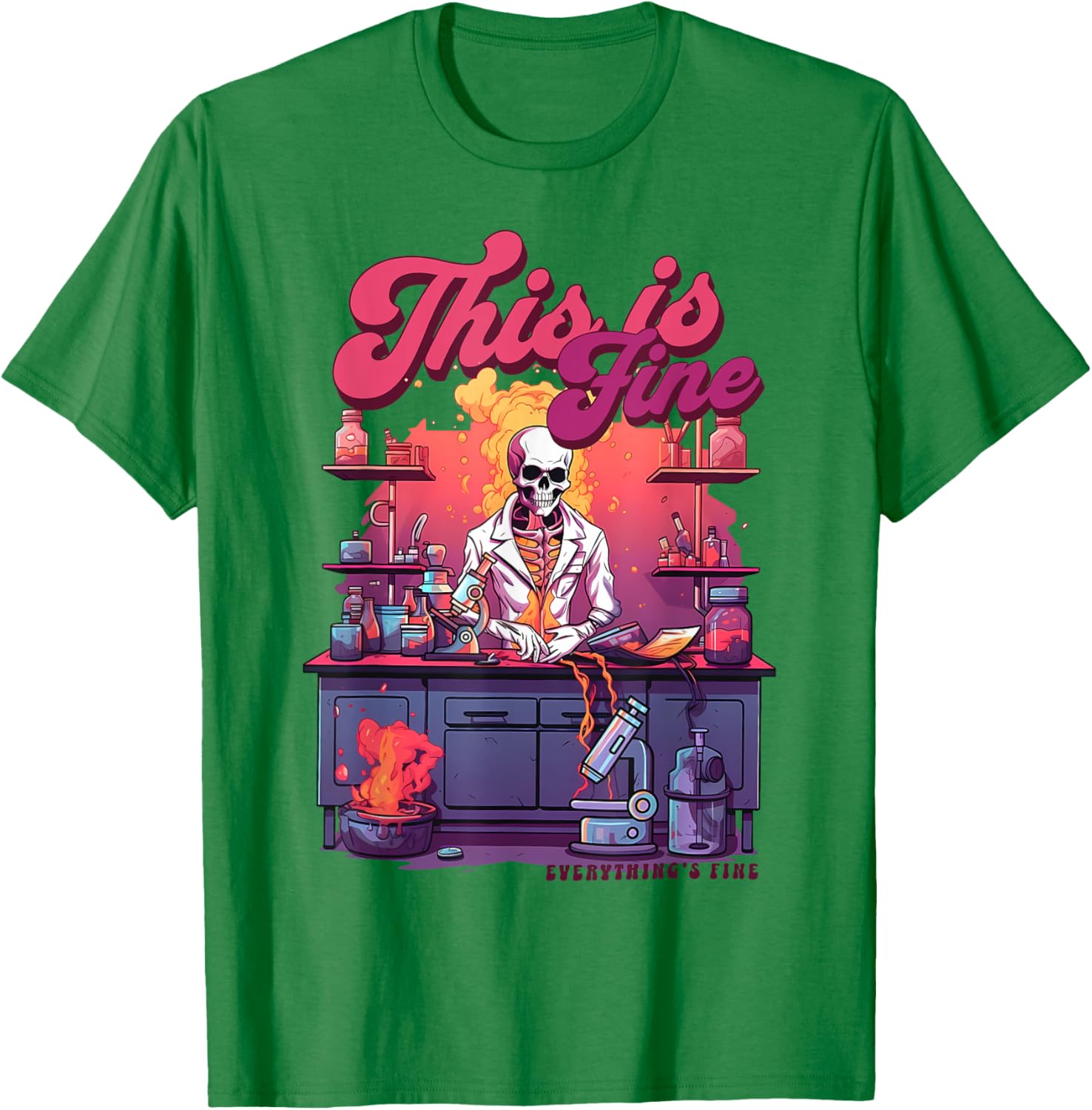 Funny Skeleton Microbiology Laboratory T-Shirt for Lab Techs - 9