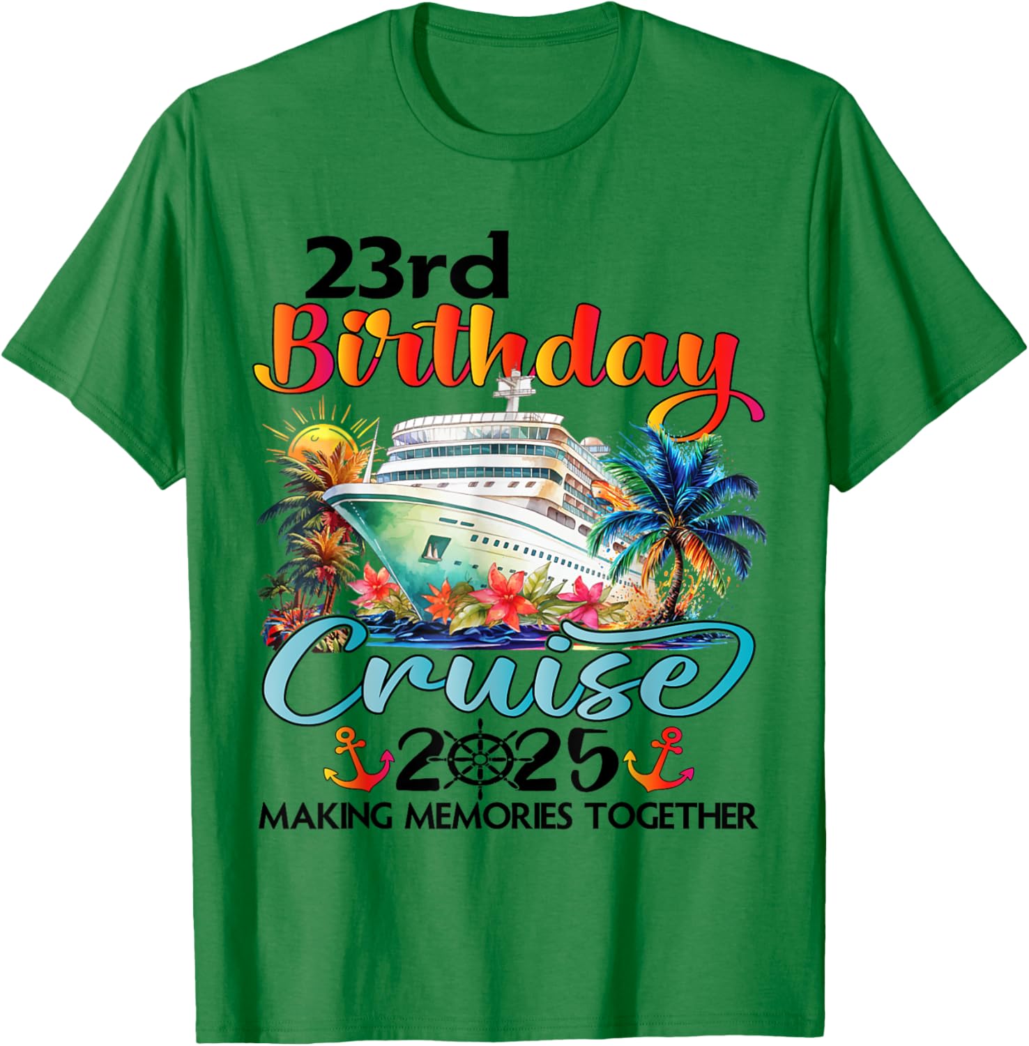23rd Birthday Cruise T-Shirt for Family Celebration Fun at Sea - 7