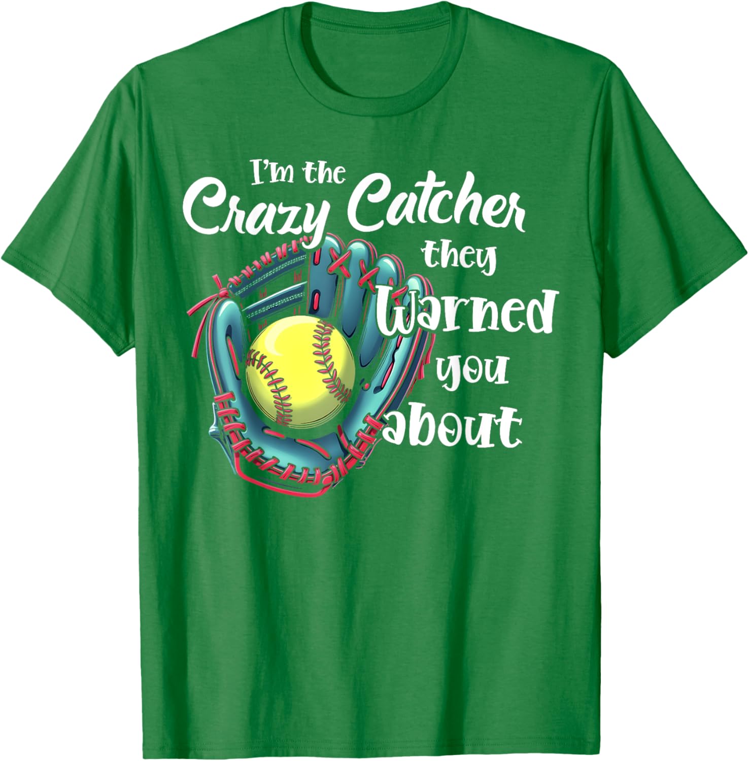 Funny Softball Glove T-Shirt for Girls Game Day Sports Apparel - 15