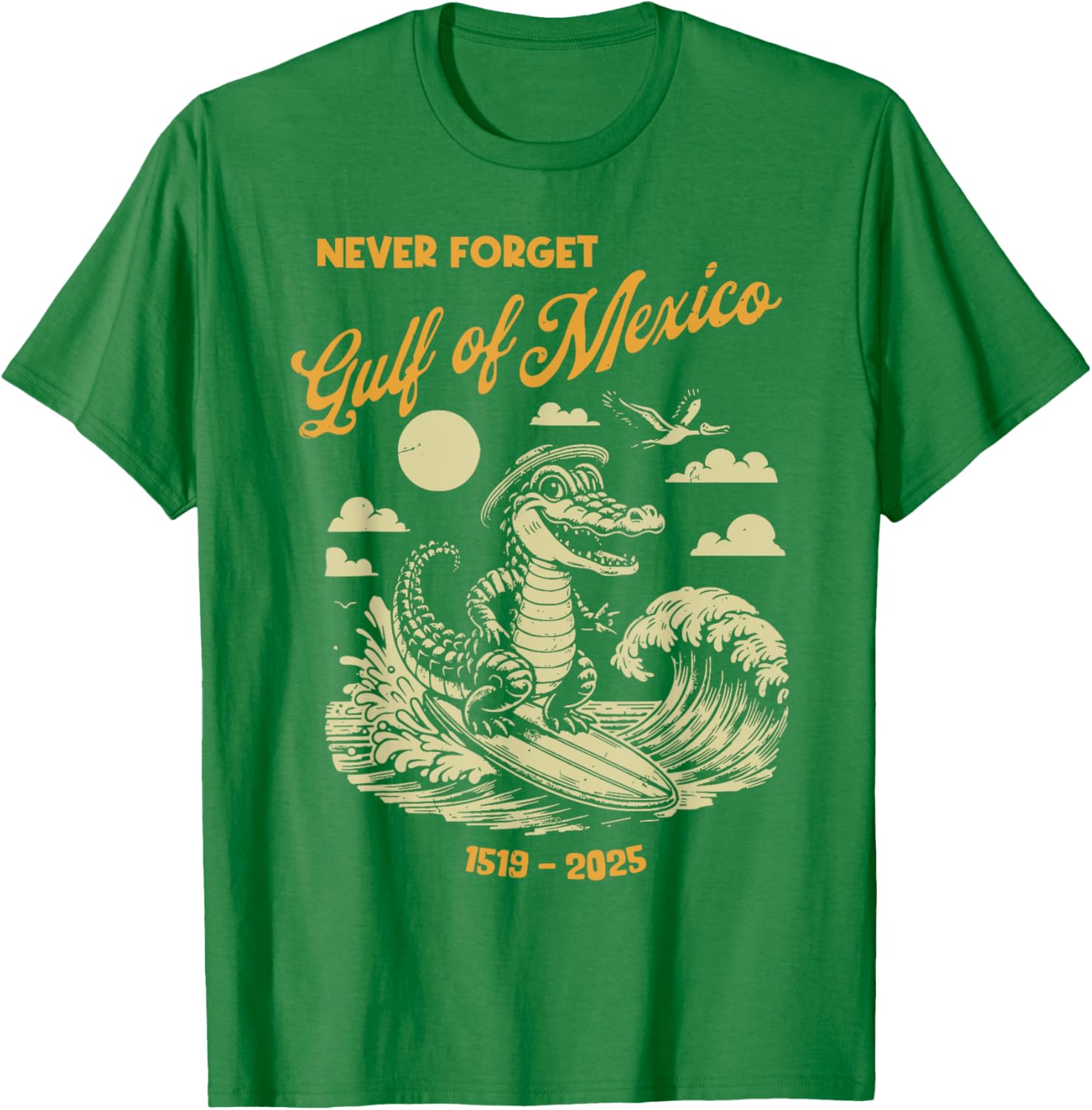 Gulf of Mexico Crocodile T-Shirt for USA Lovers - Fun Casual Wear - 4