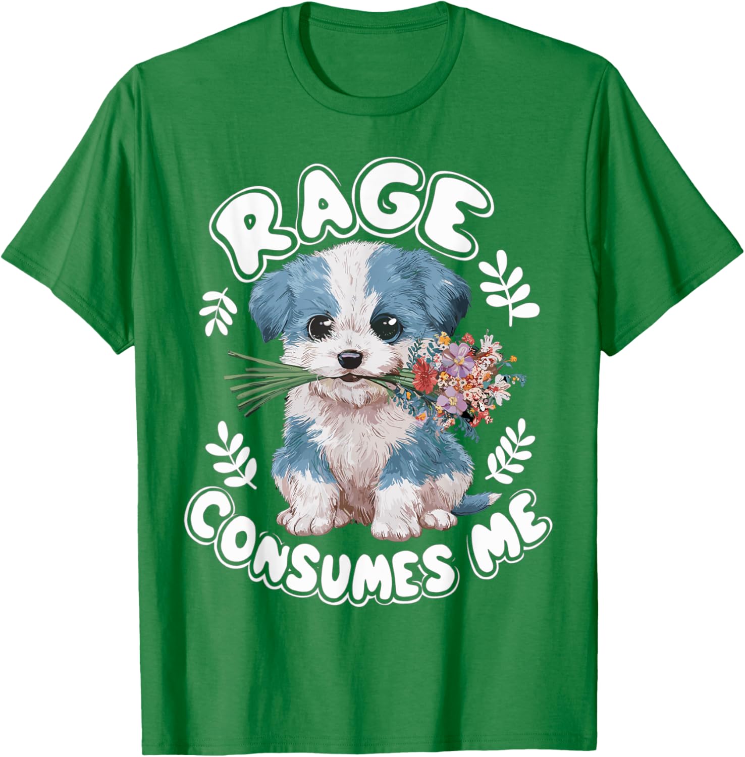 Cute Puppy Rage Cat Meme T-Shirt for Men and Women - Funny Gift Idea - 18