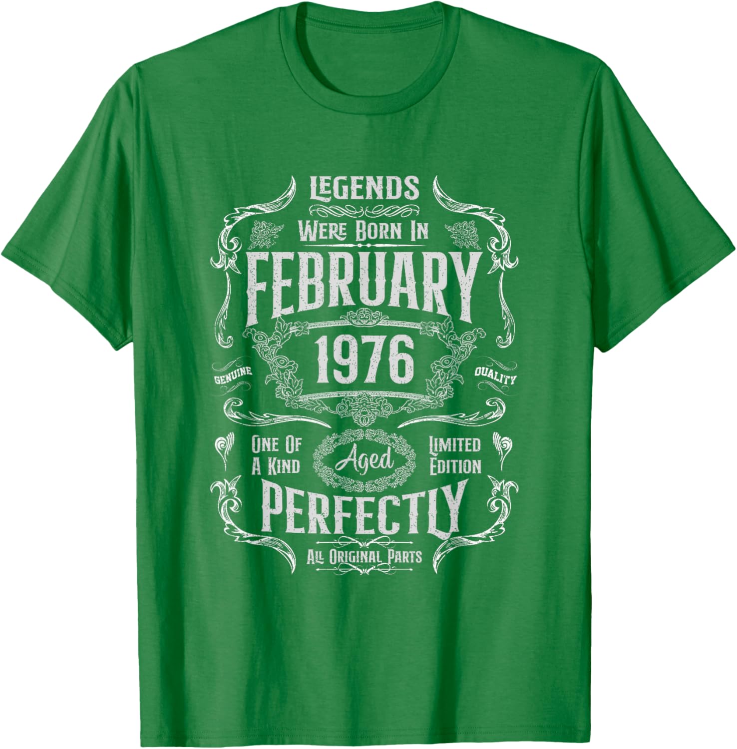 Vintage 49th Birthday T-Shirt for Legends Born in February 1976 - 2