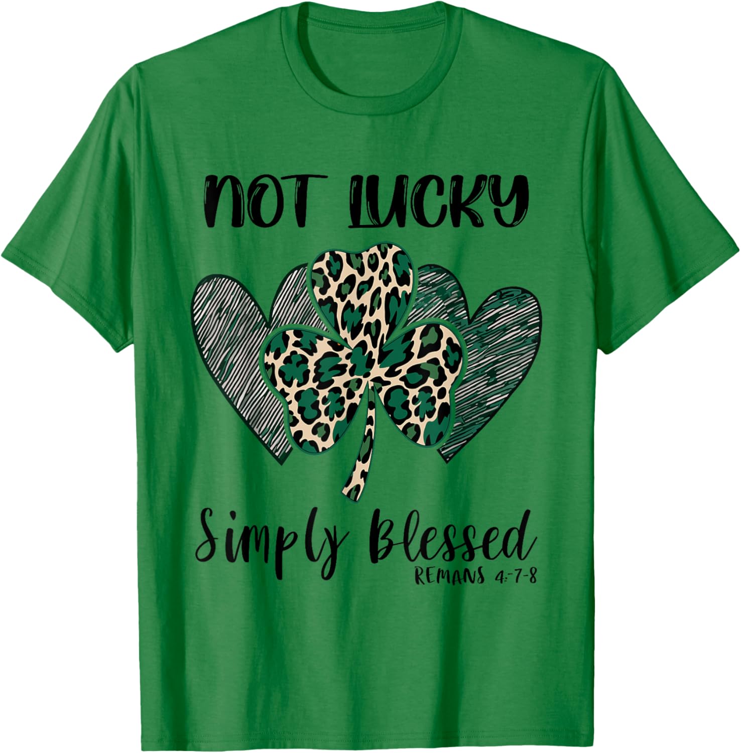 Simply Blessed Shamrock St Patricks Day T-Shirt for Fun Celebrations - 7