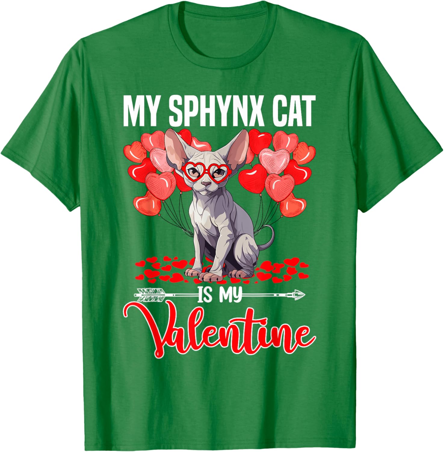 Cute Sphynx Cat Valentine T-Shirt for Boys and Girls - Perfect Gift! - 19