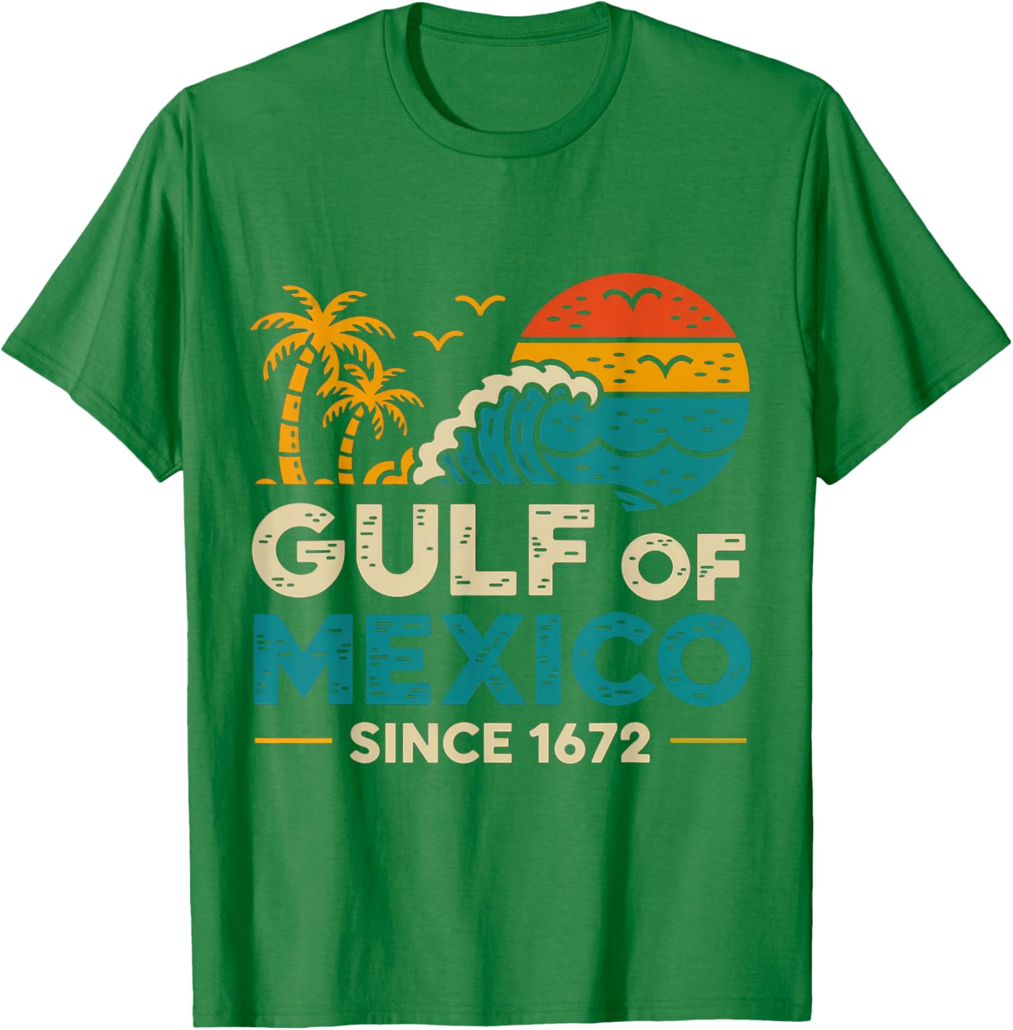 Gulf of Mexico Since 1672 Retro Vintage T-Shirt for Casual Style - 7