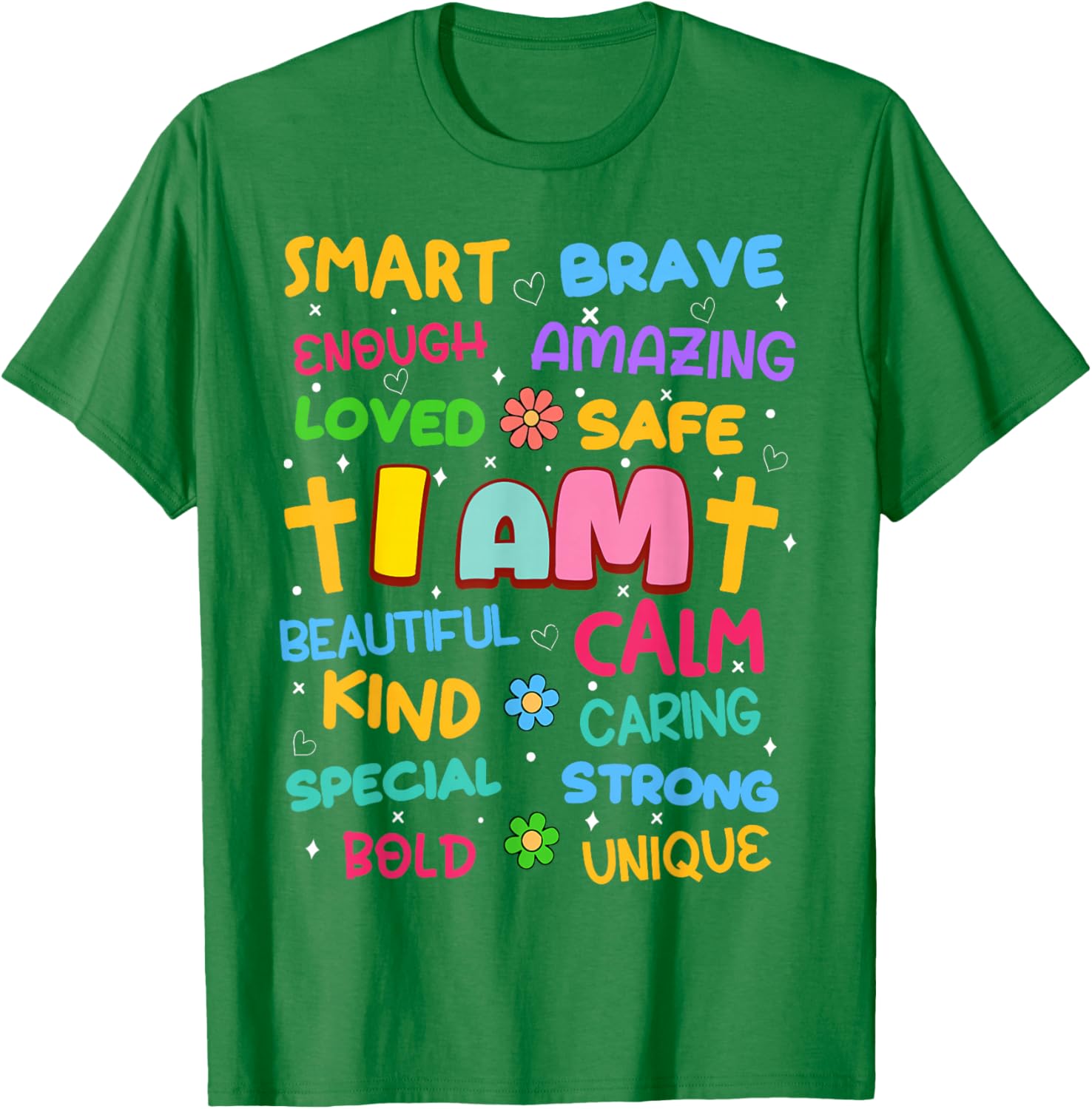 Colorful I Am Daily Affirmation T-Shirt for Christian Toddler Girls - 7