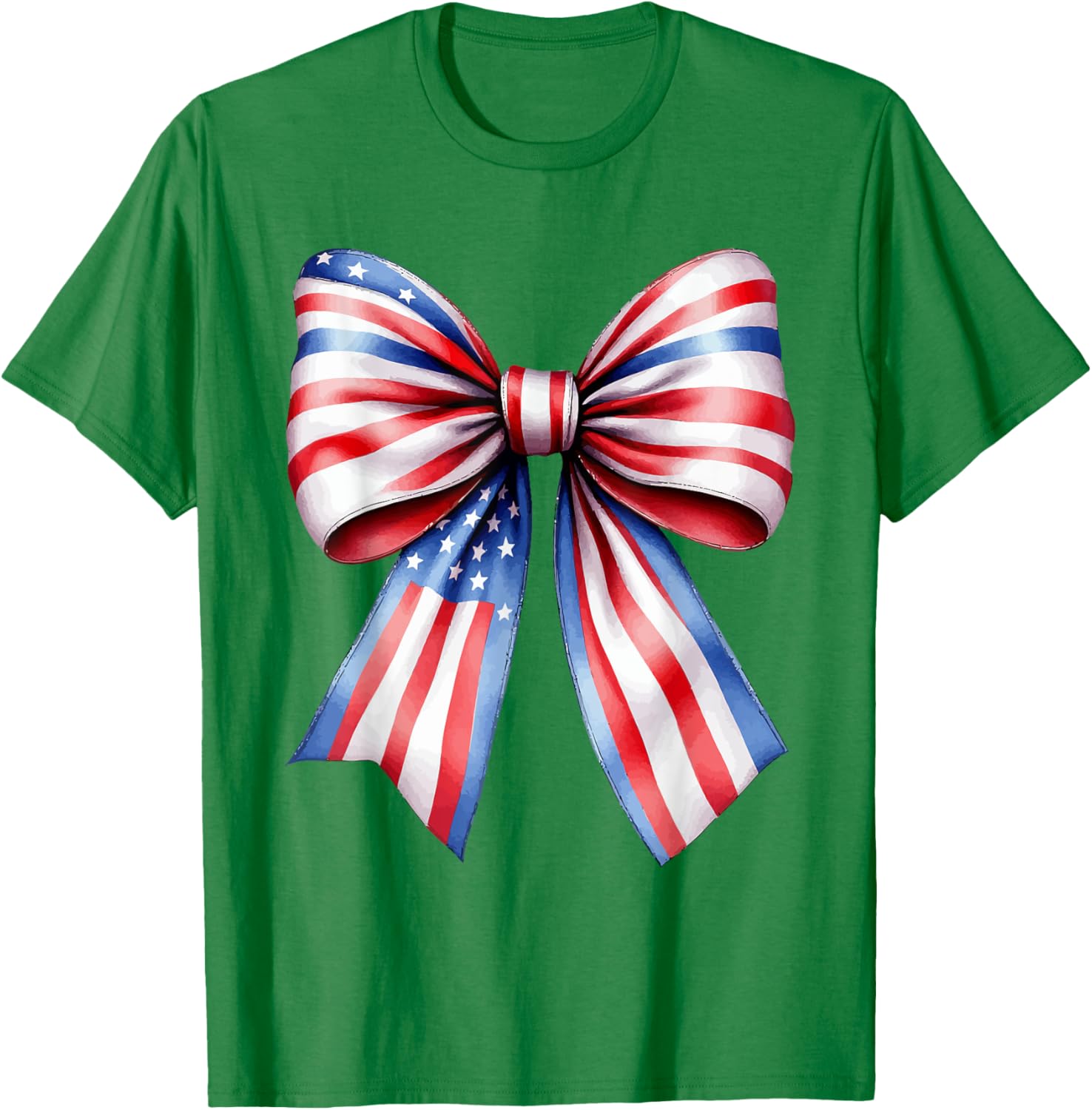 Patriotic USA Bow Tee for July 4th and Memorial Day Celebrations - 3