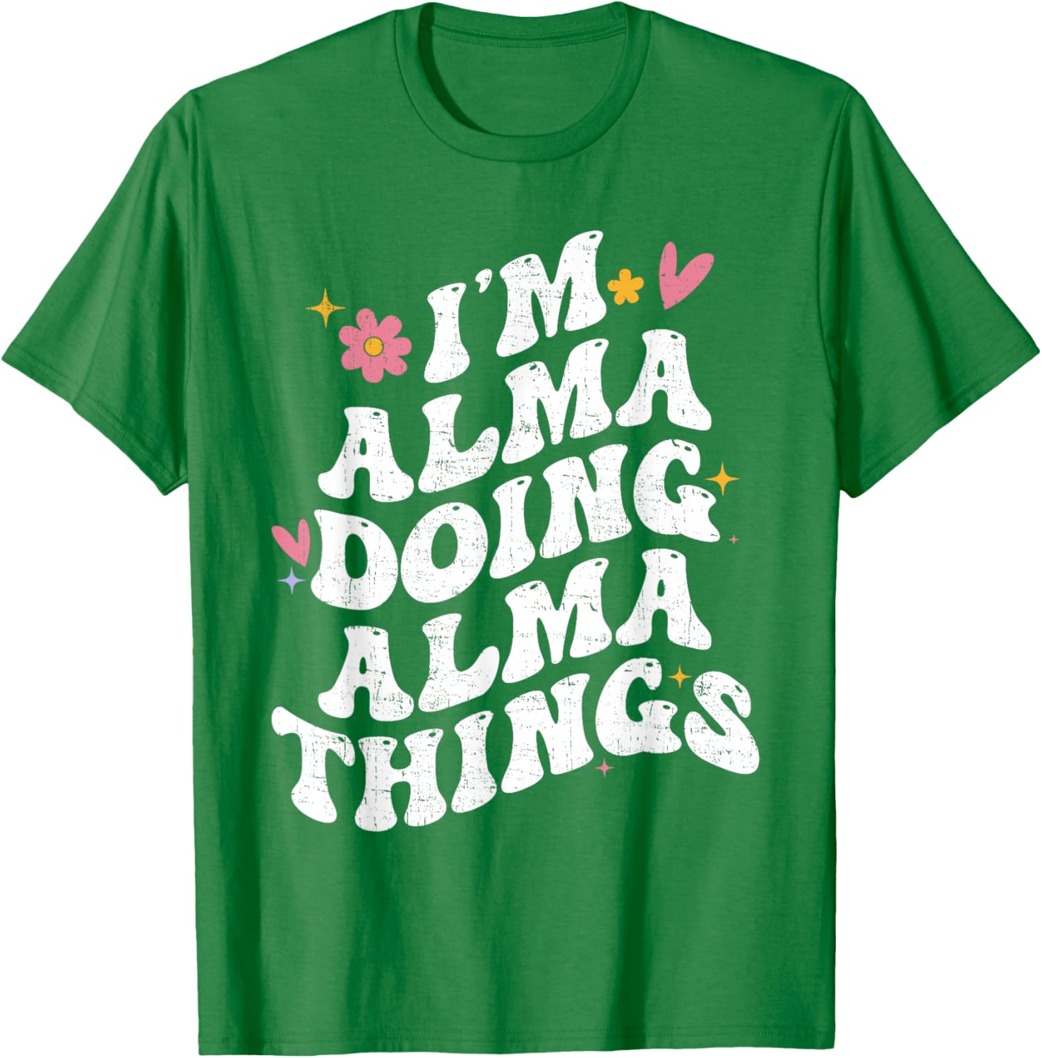 Personalized Retro Groovy I'm Alma Doing Alma Things T-Shirt - 12