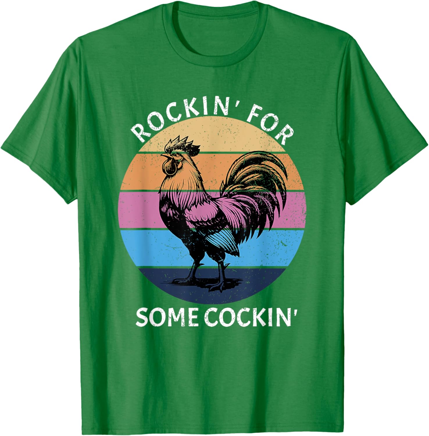 Funny Rockin Chicken T-Shirt for Lively & Fun-Casual Outfits - 19