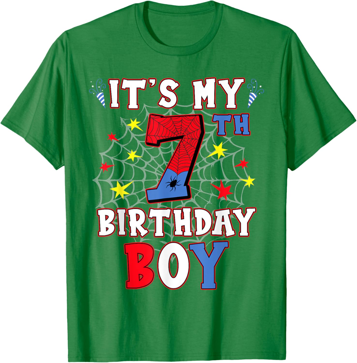 Funny It's My 7th Birthday T-Shirt for Boys and Teens Fun Celebration - 13