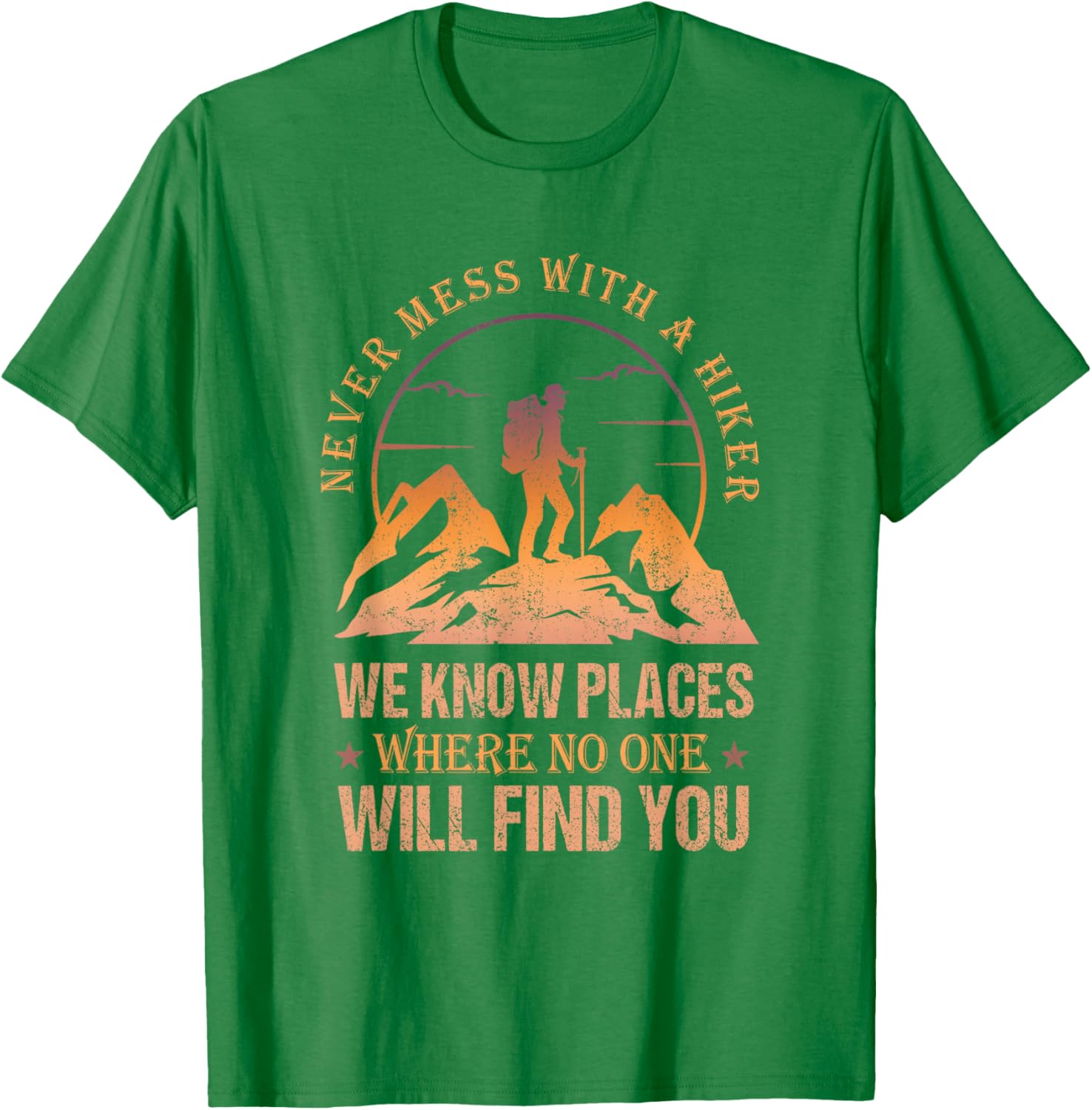 Funny Never Mess With A Hiker Retro T-Shirt for Outdoor Enthusiasts - 14