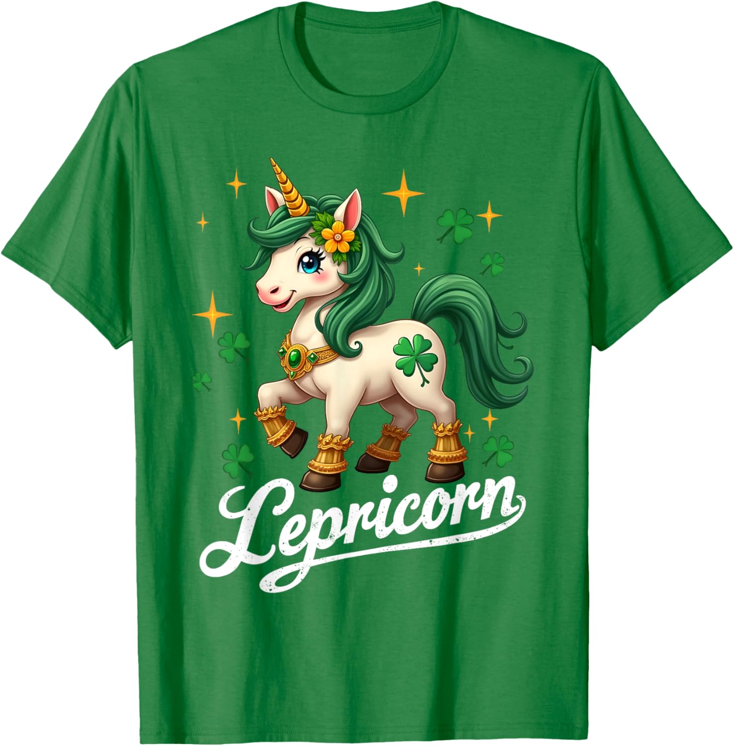 Cute St Patricks Day Unicorn T-Shirt for Girls - St Patty's Style - 10