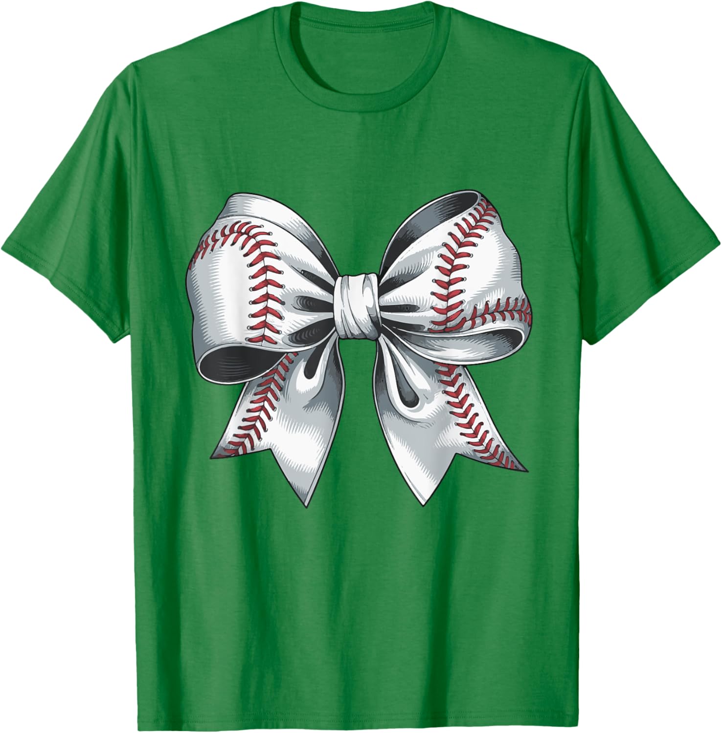 Cute Baseball Bow T-Shirt for Moms - Perfect Gift for Baseball Moms - 1