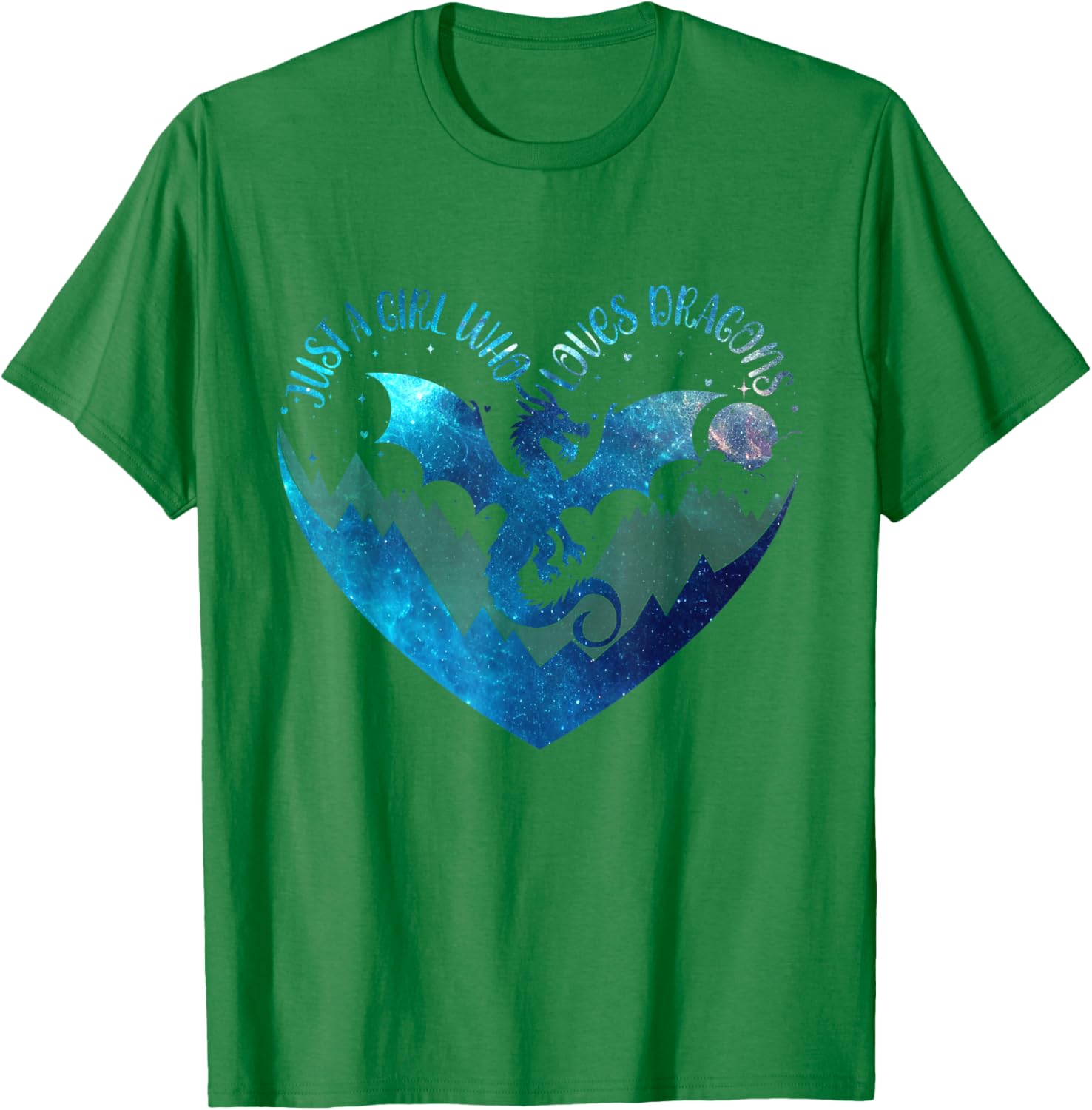 Cute Dragon Lover T-Shirt for Girls with Heart Design, Perfect Gift - 20