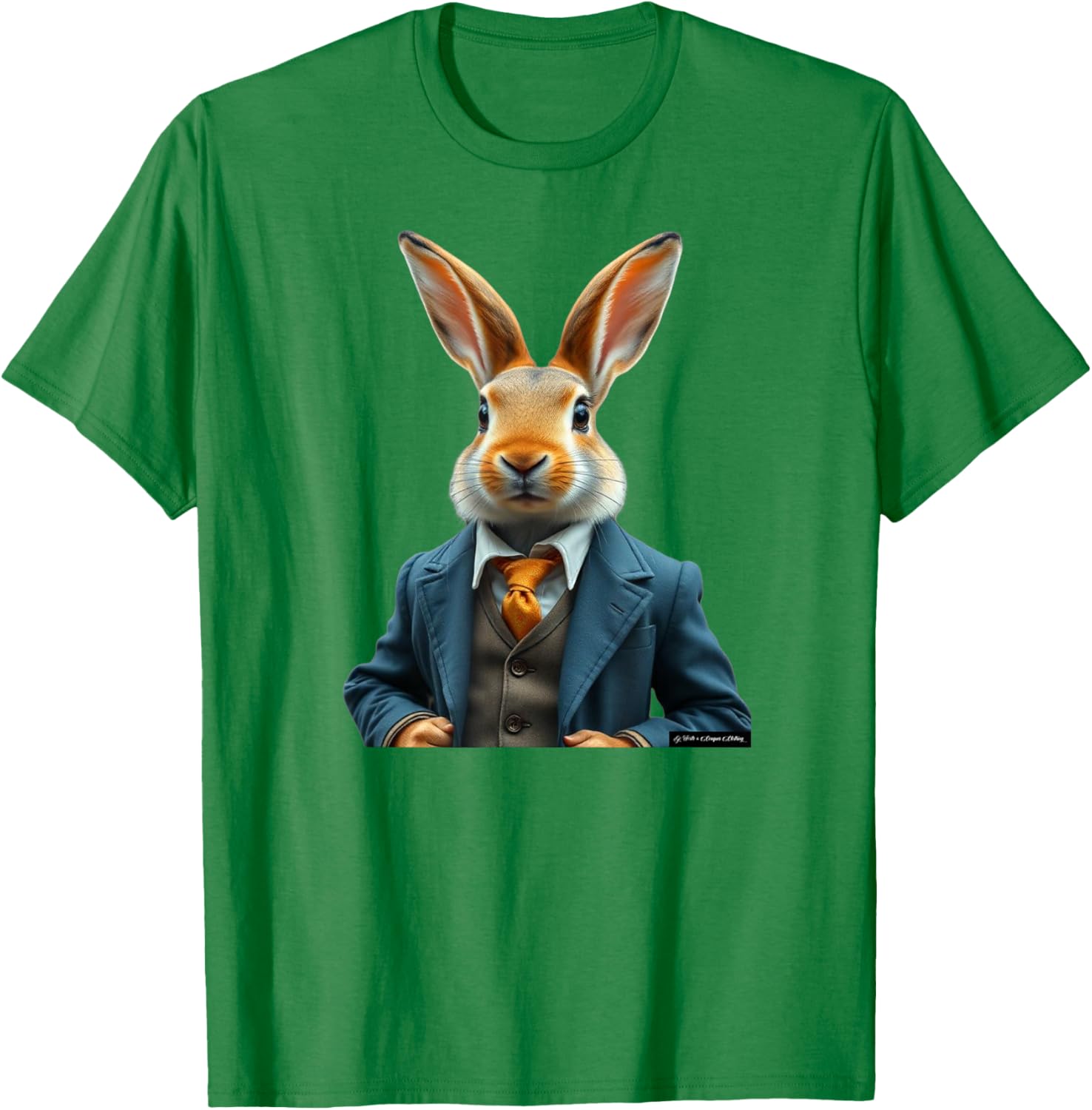 Vintage Easter Bunny T-Shirt with Rabbit in a Suit for Wild Hunters - 21