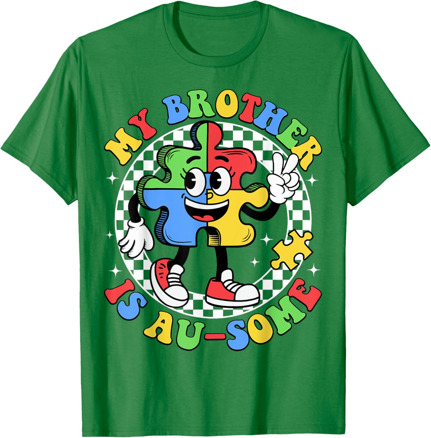 Retro Awesome Sister T-Shirt for Autism Awareness, Fun and Stylish Design - 9