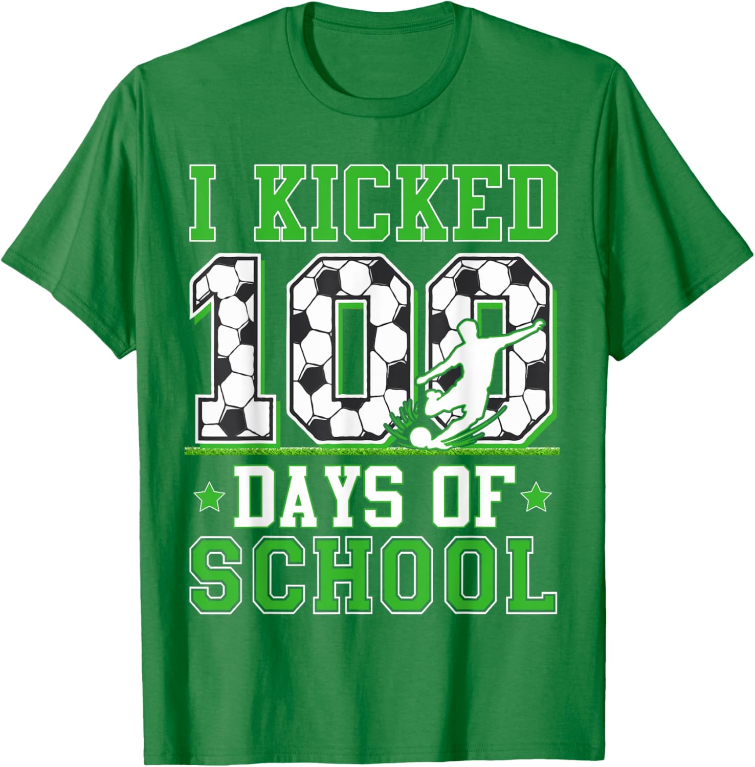 100 Days of School Soccer T-Shirt for Kids - Fun Boys' Apparel - 24