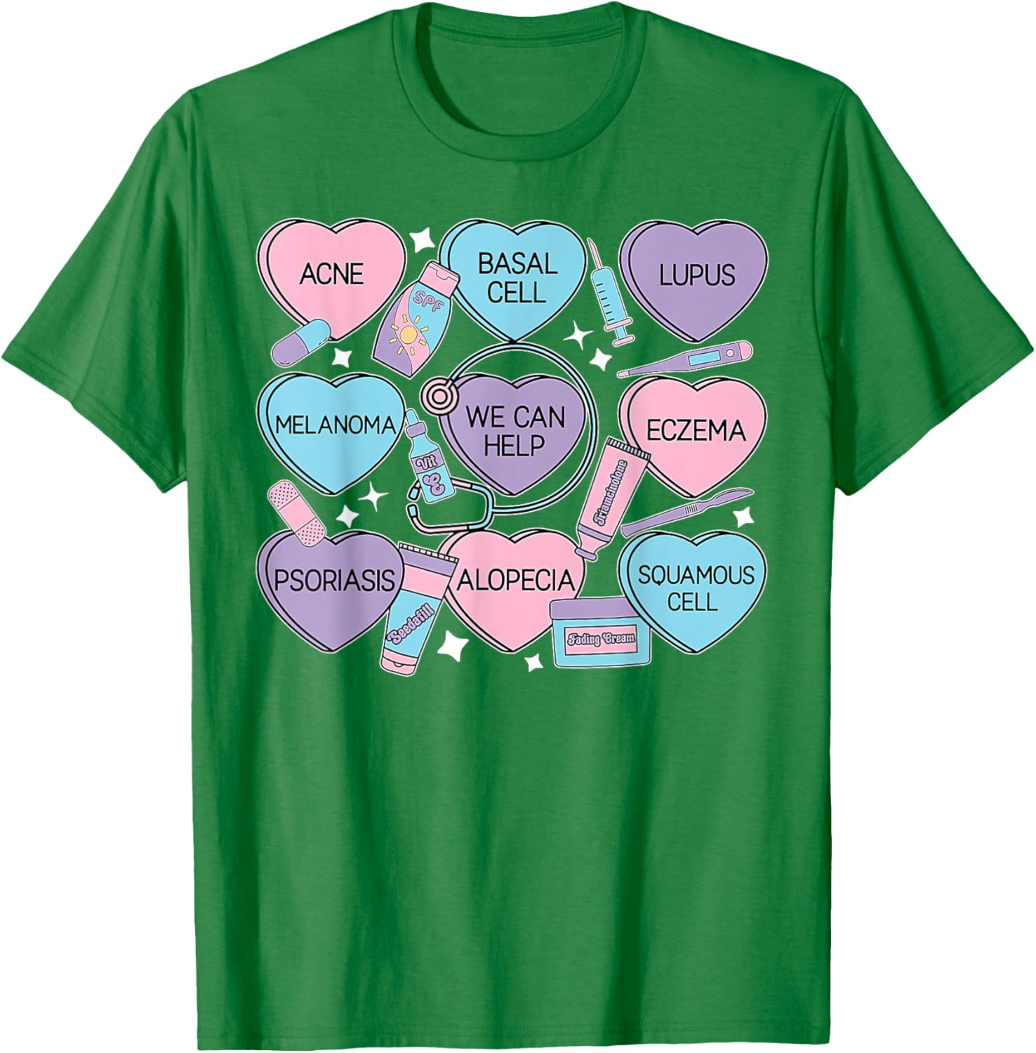 Retro Dermatology Candy Heart Shirt for Valentine's Day Gifts - 2
