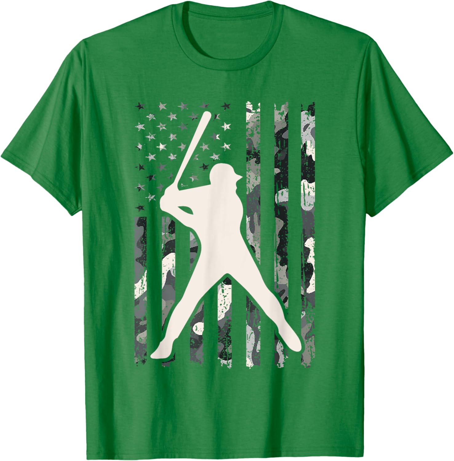 Vintage Baseball USA Flag Camo T-Shirt for Men and Women - 13
