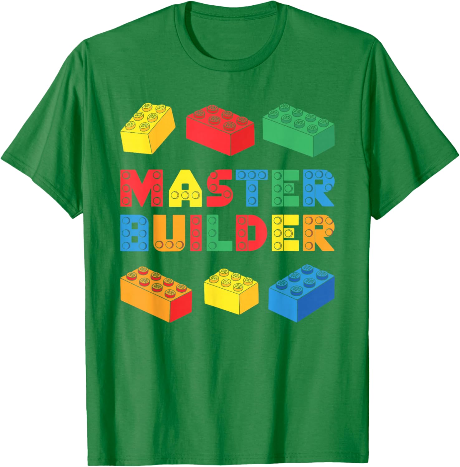 Master Builder T-Shirt for Kids and Adults with Fun Brick Design - 16