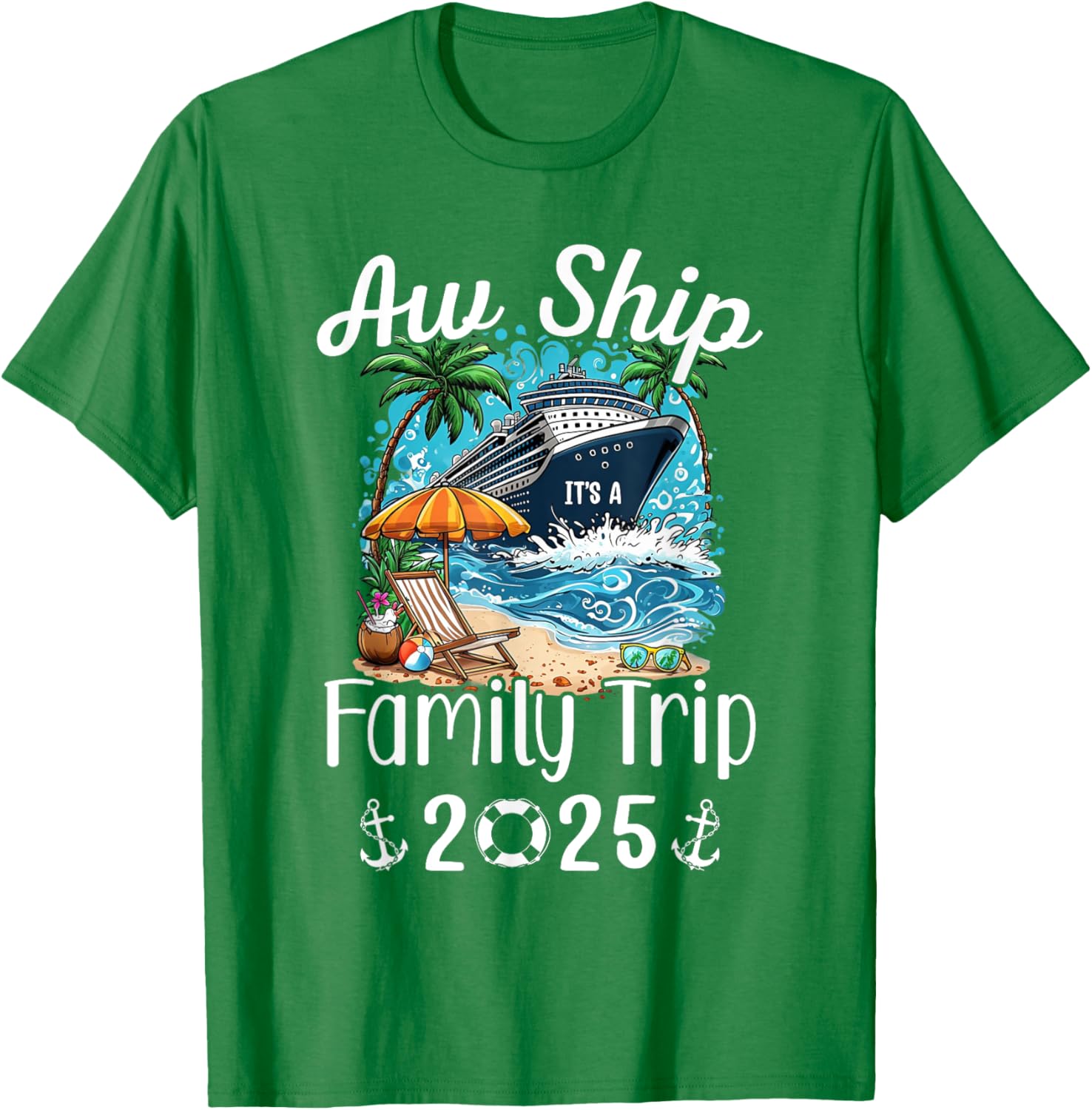 Family Matching Aw Ship It's A Family Trip 2025 Cruise T-Shirt - 5