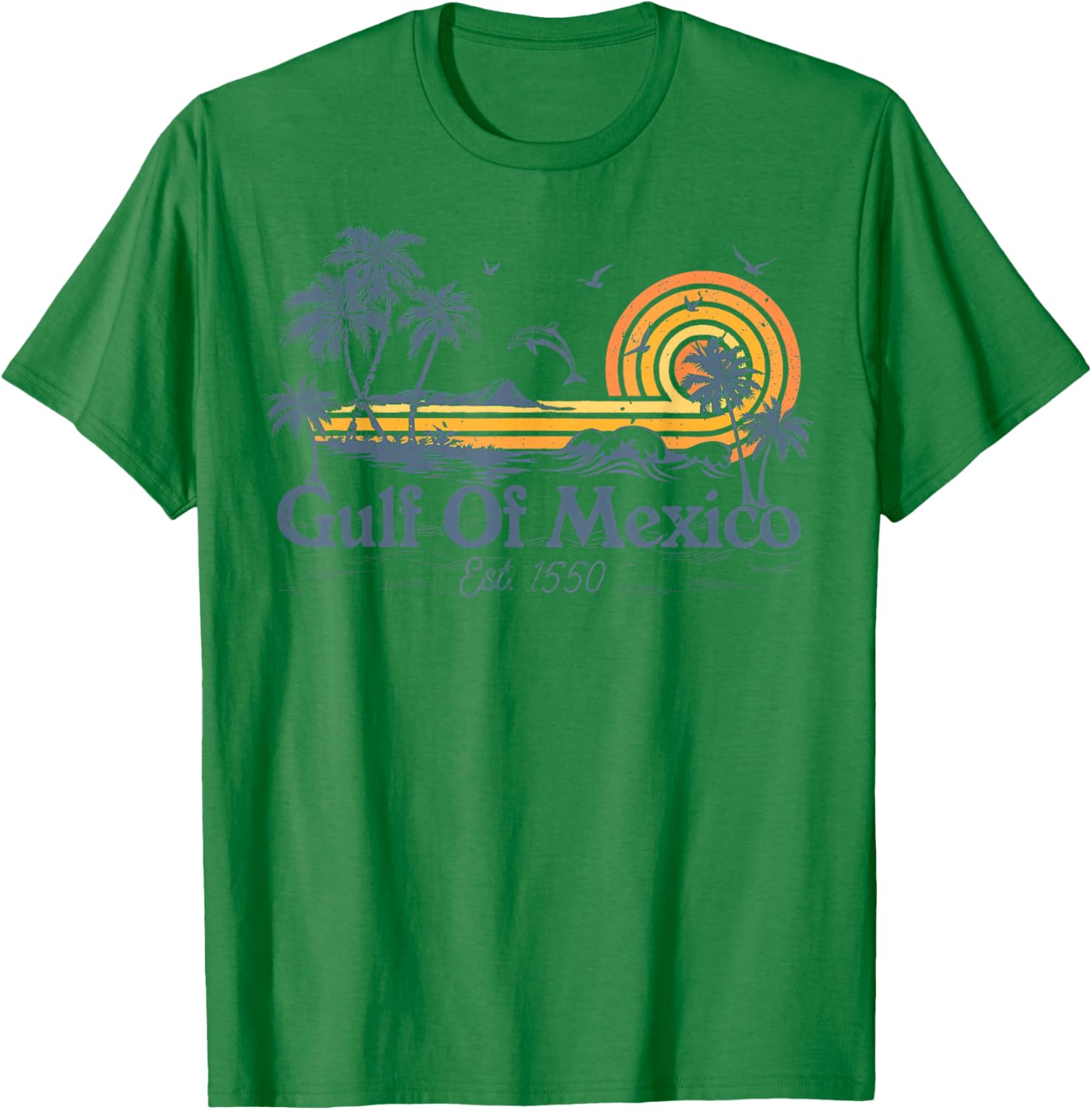 Gulf Of Mexico 1550 Vintage Mexican Flag Beach T-Shirt for Fun Days - 11