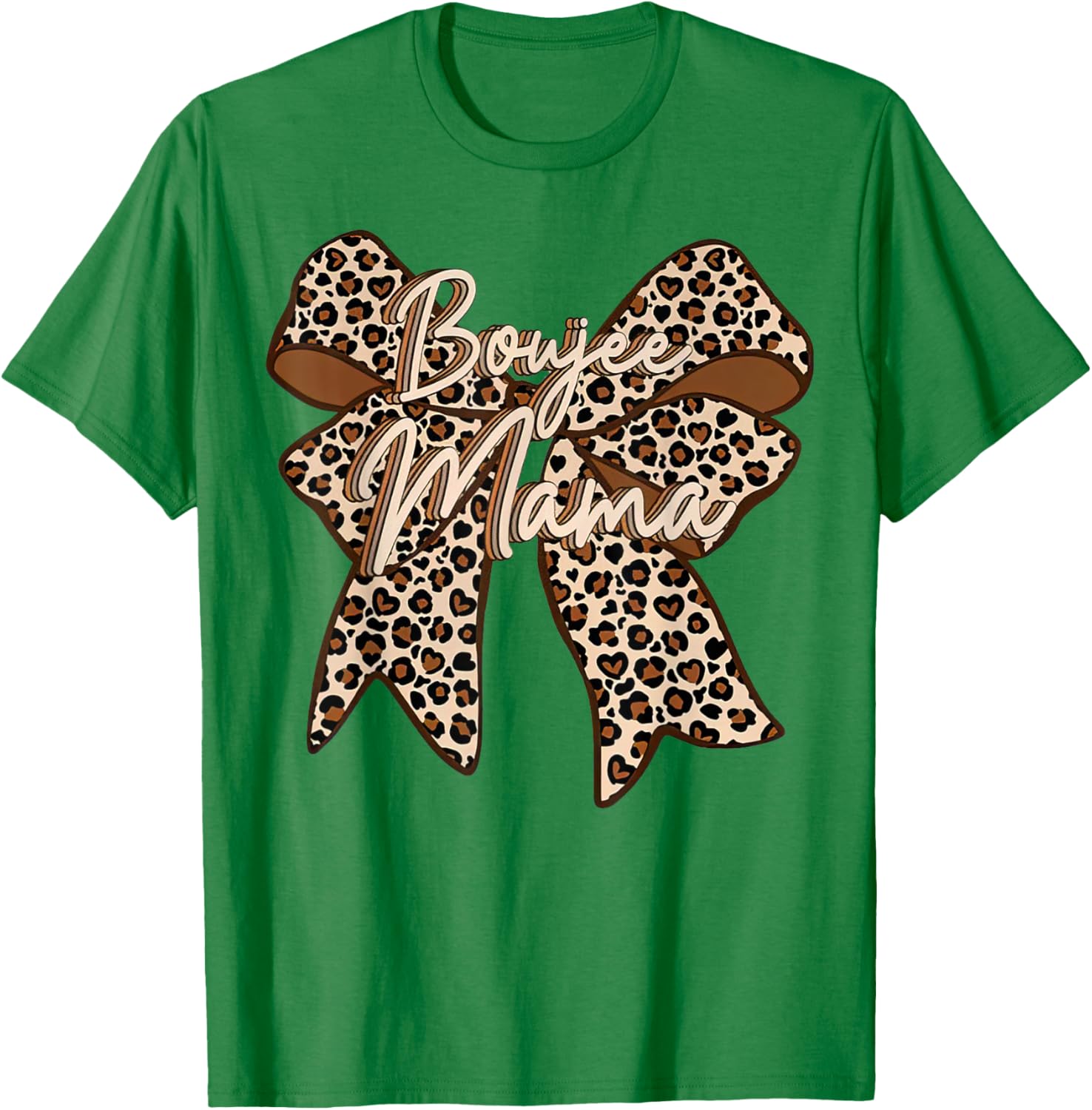 Boujee Mama Leopard Coquette Bow T-Shirt for Stylish Moms on Mother's Day - 17