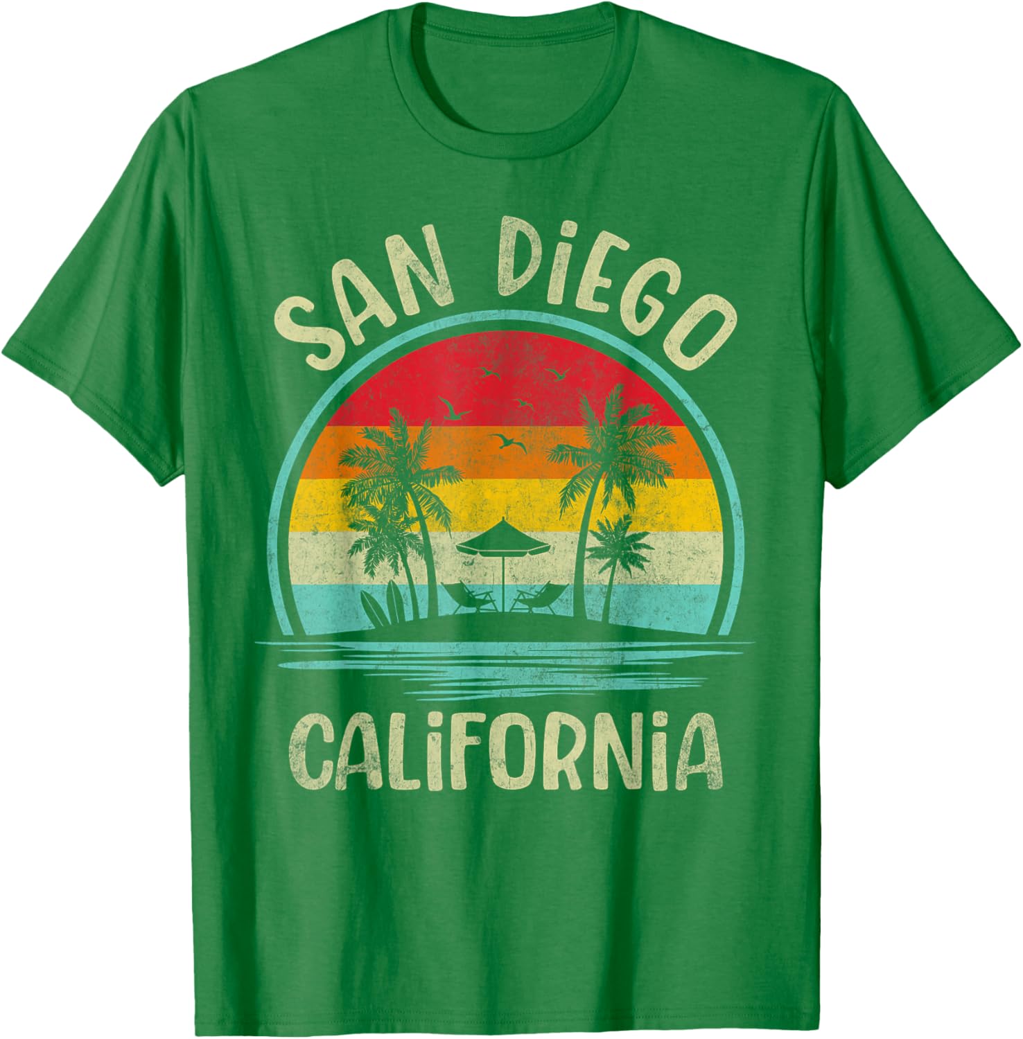 San Diego Beach Palm Tree Family Summer Vacation T-Shirt for Fun Days - 2