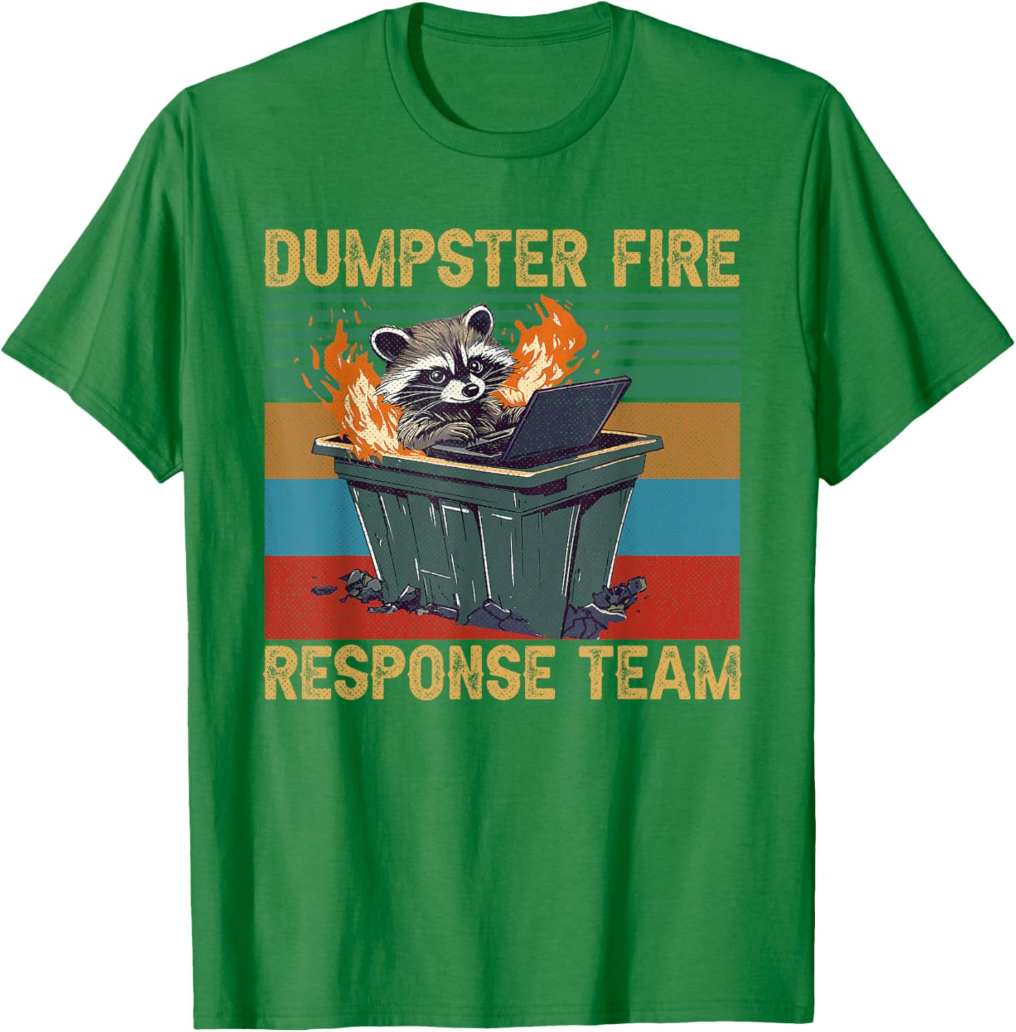 Funny Raccoon Dumpster Fire Response Team T-Shirt for Trash Lovers - 12